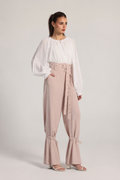 BELL PANTS IN ROSY BEIGE