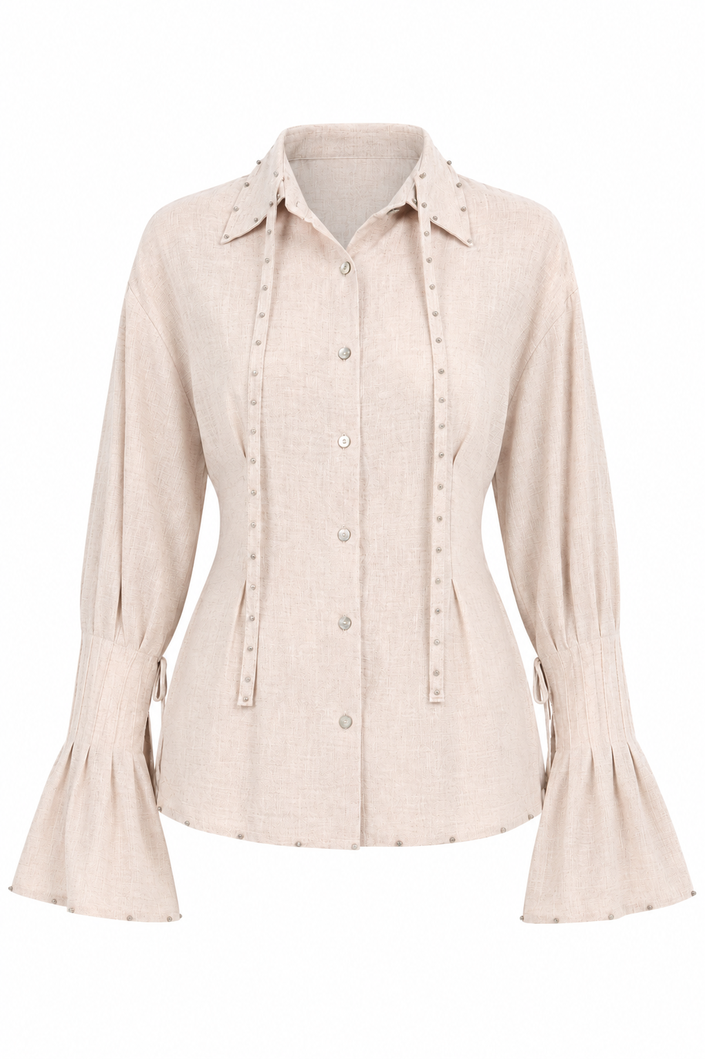 BELL LINEN  BLOUSE IN BEIJE