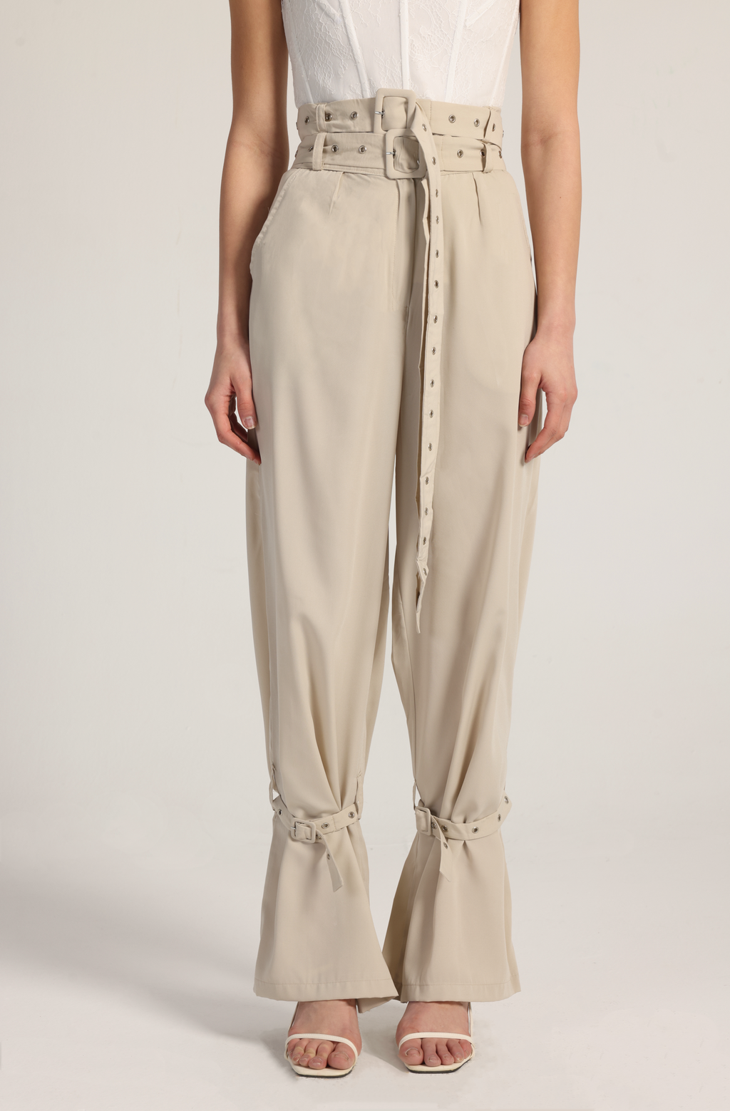 BELL PANTS IN SAND BEIGE