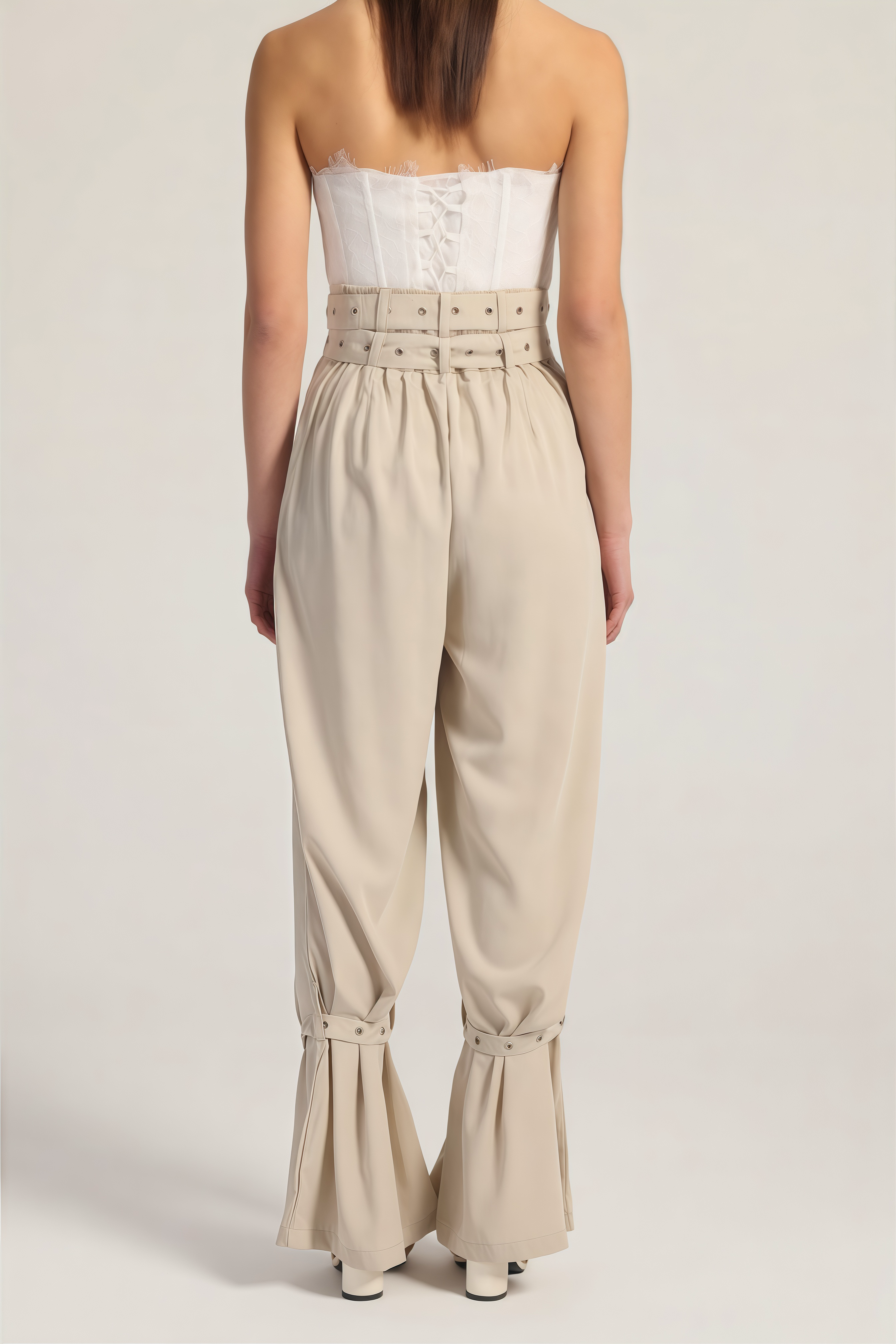 BELL PANTS IN SAND BEIGE