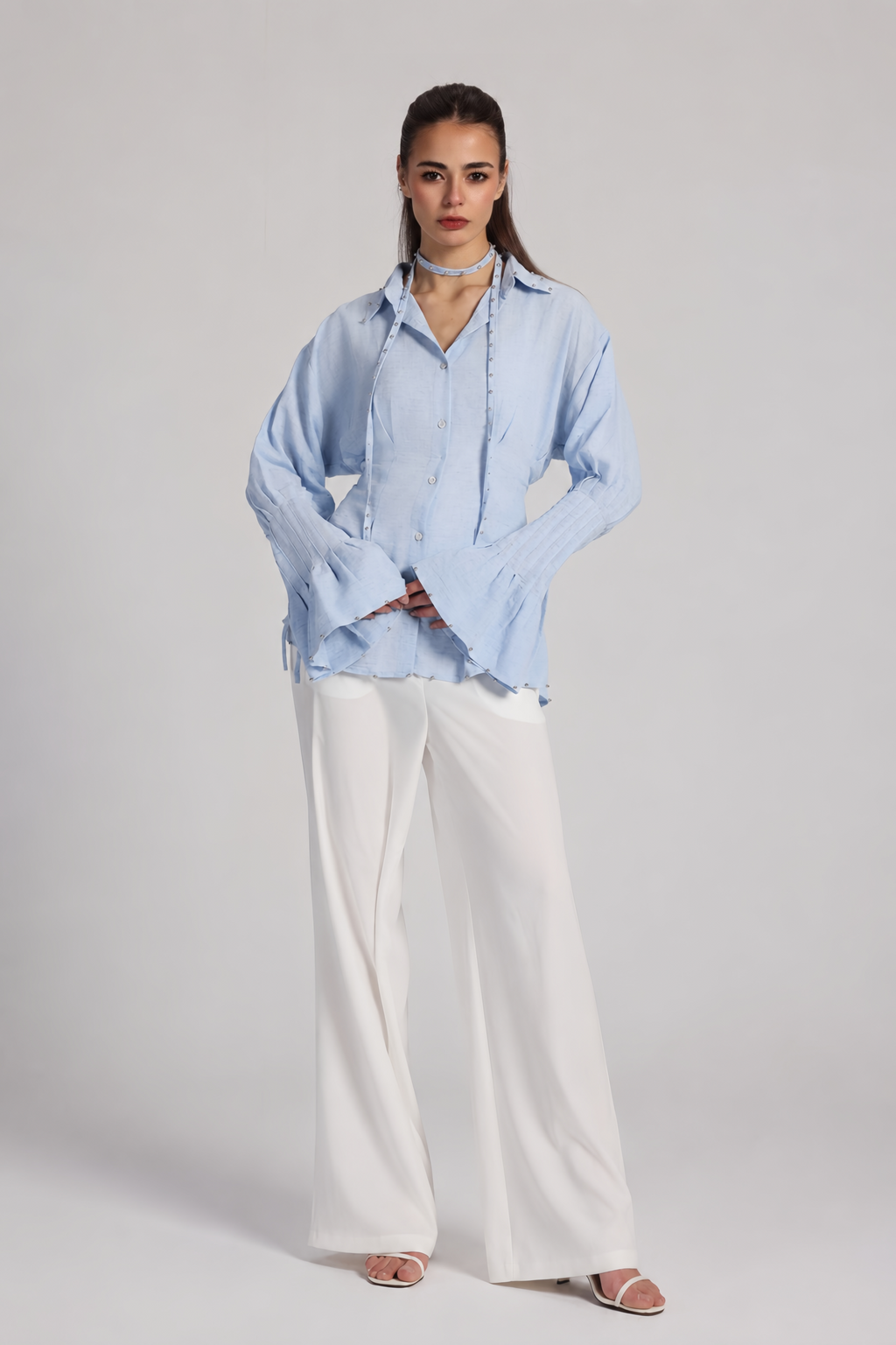 BLUE BELL LINEN  BLOUSE
