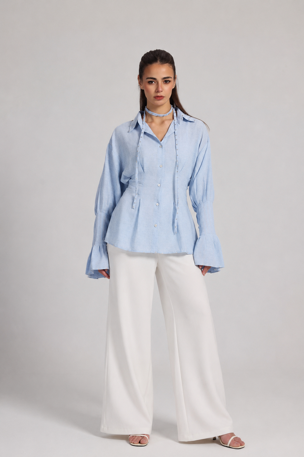 BLUE BELL LINEN  BLOUSE