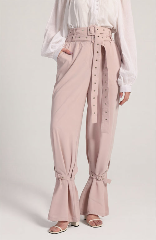 BELL PANTS IN ROSY BEIGE