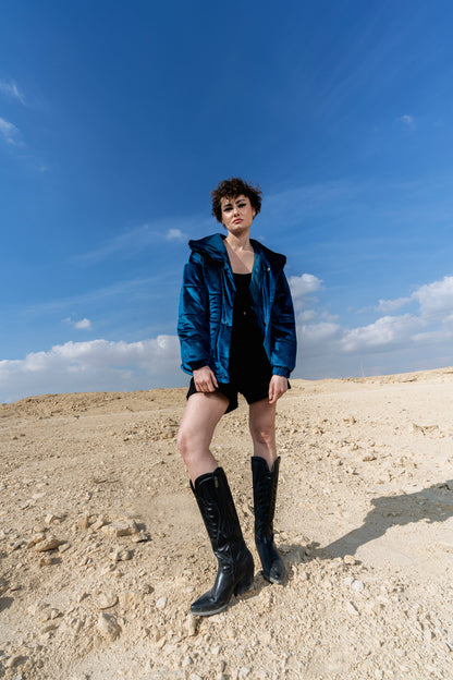 DARK BLUE VELVET JACKET