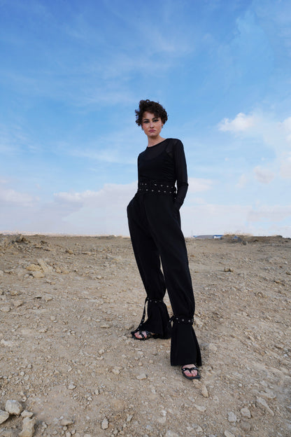 BELL PANTS IN BLACK