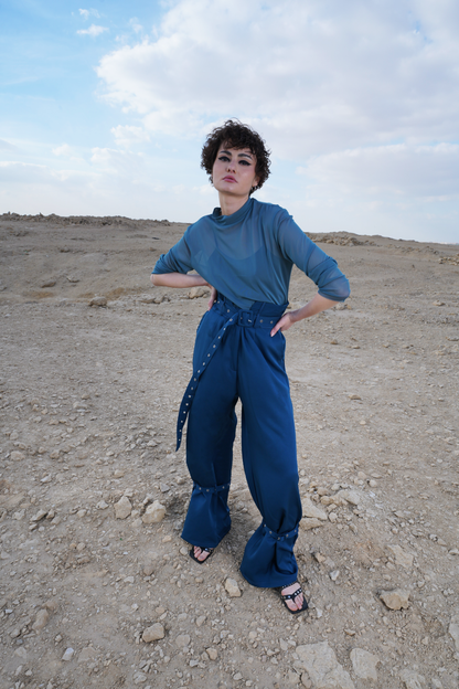 BELL PANTS IN AZURE