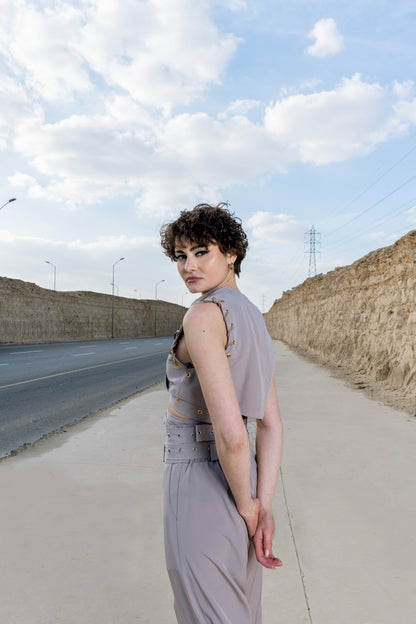 MISS 'S' MINT GREY VEST