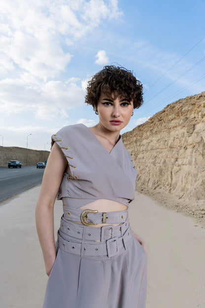 MISS 'S' MINT GREY VEST