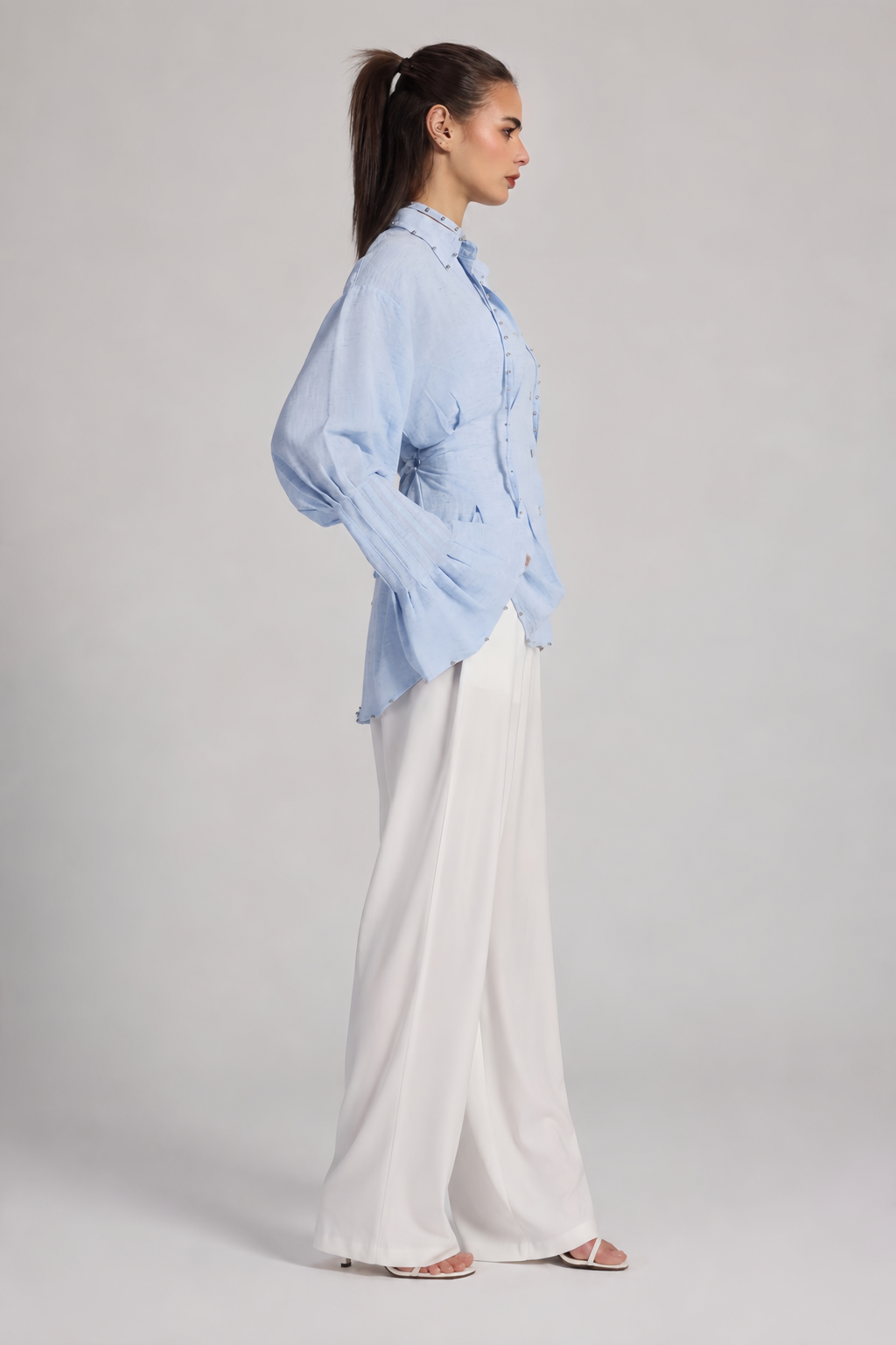 BLUE BELL LINEN  BLOUSE
