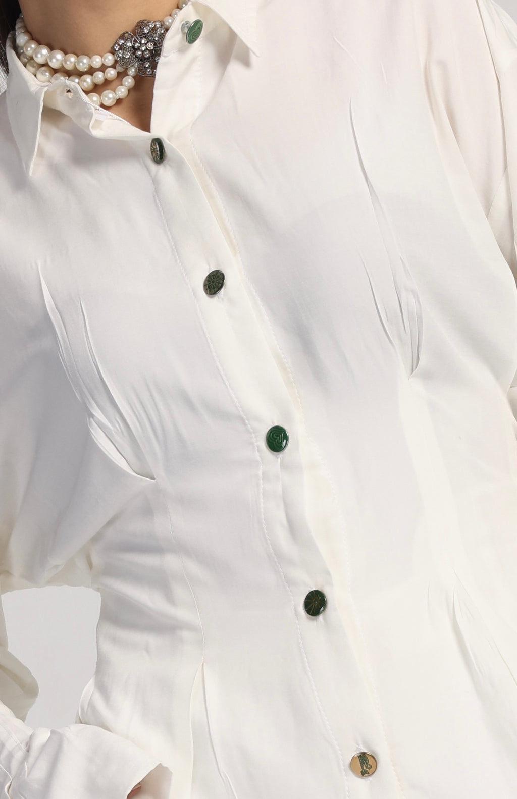 BELL COTTON  BLOUSE IN WHITE
