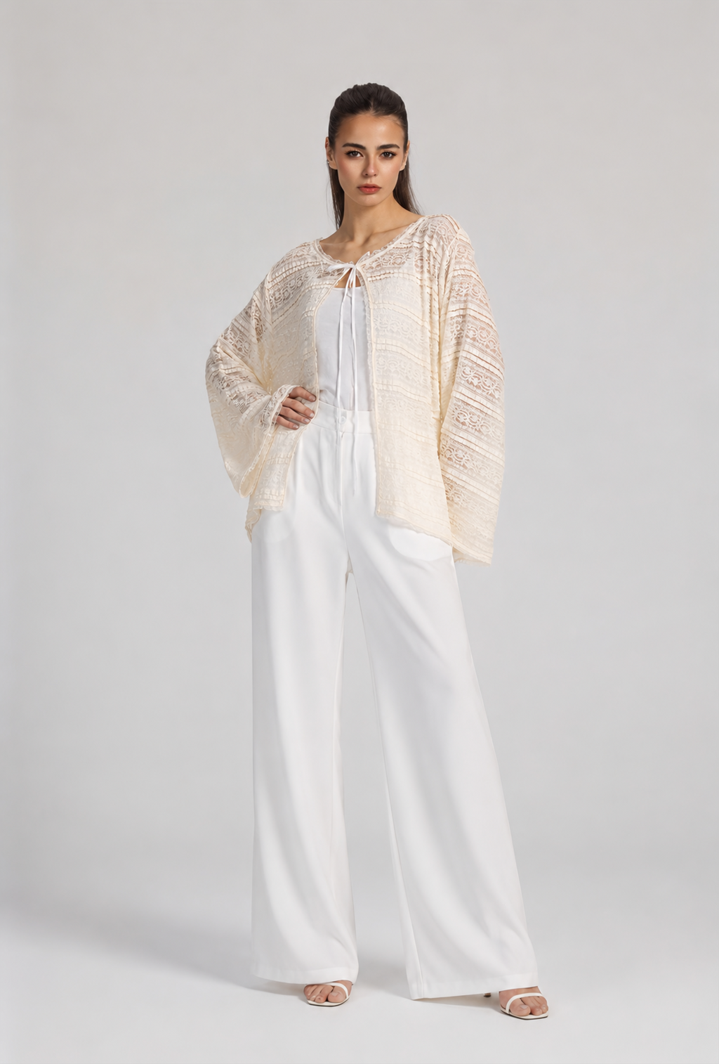 SOFT IVORY LACE BLOUSE