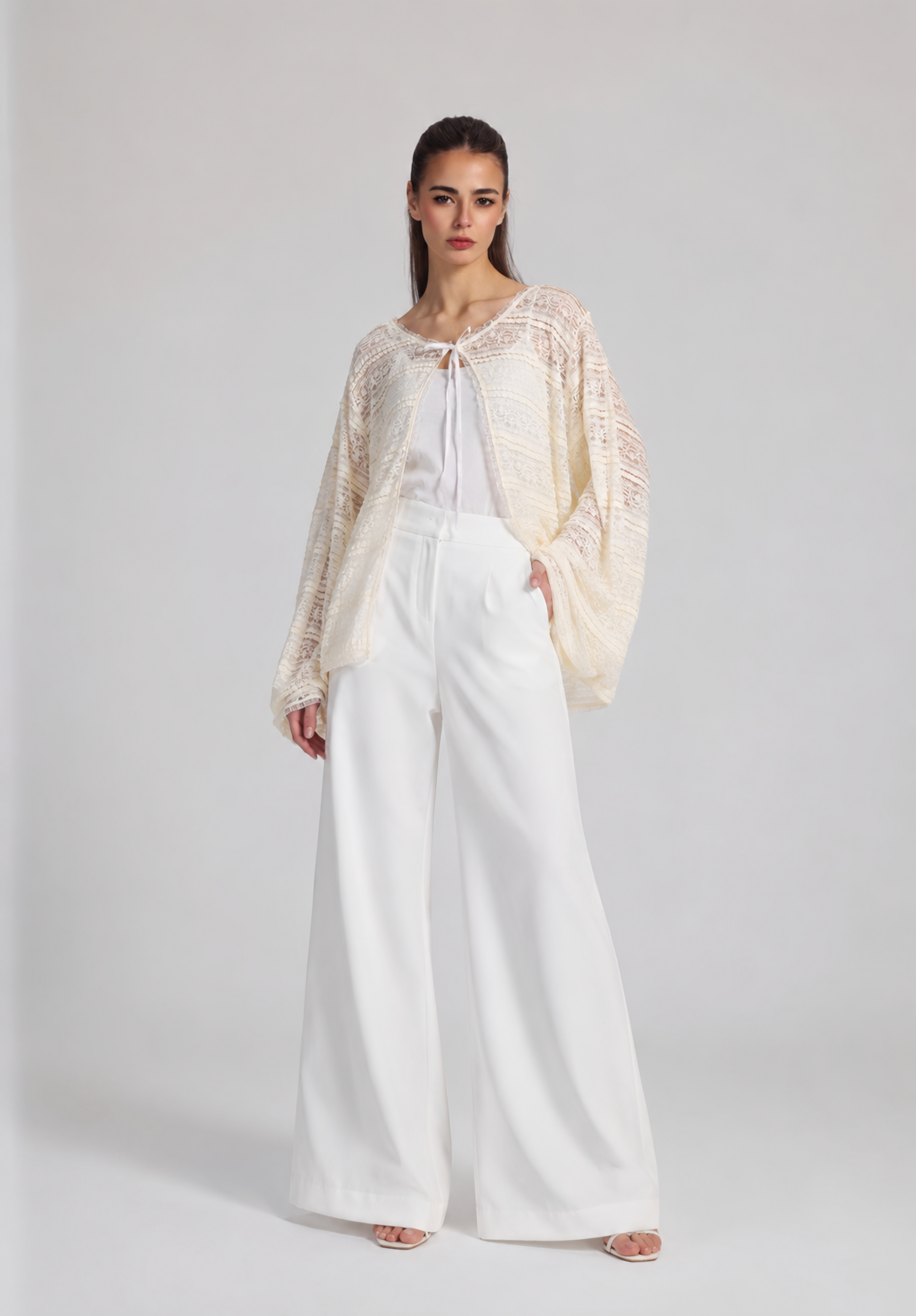 SOFT IVORY LACE BLOUSE