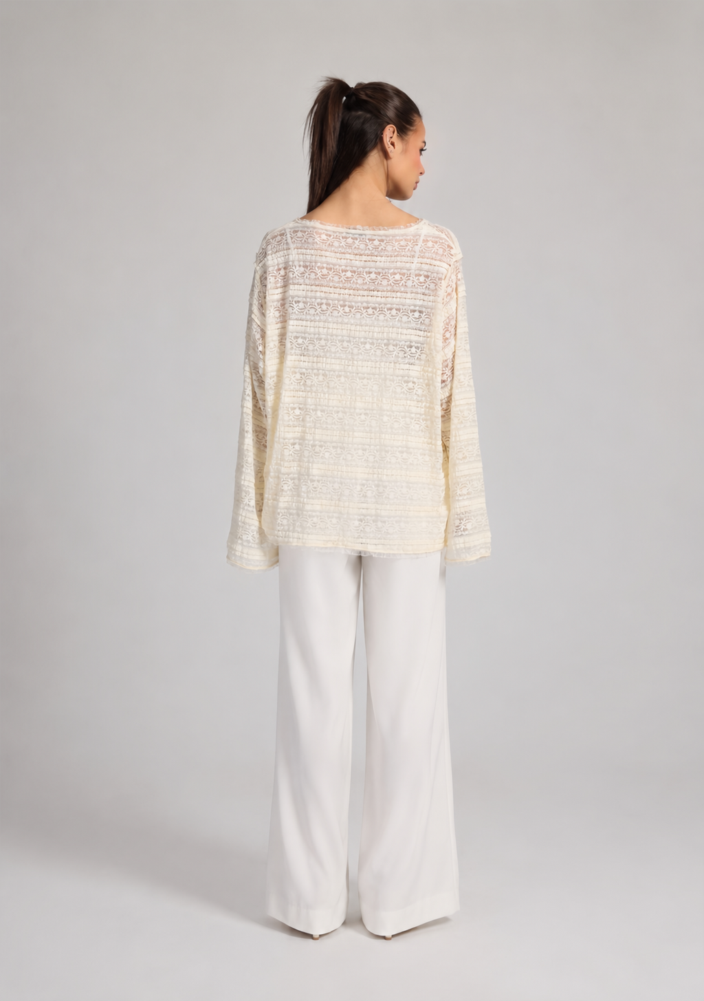 SOFT IVORY LACE BLOUSE
