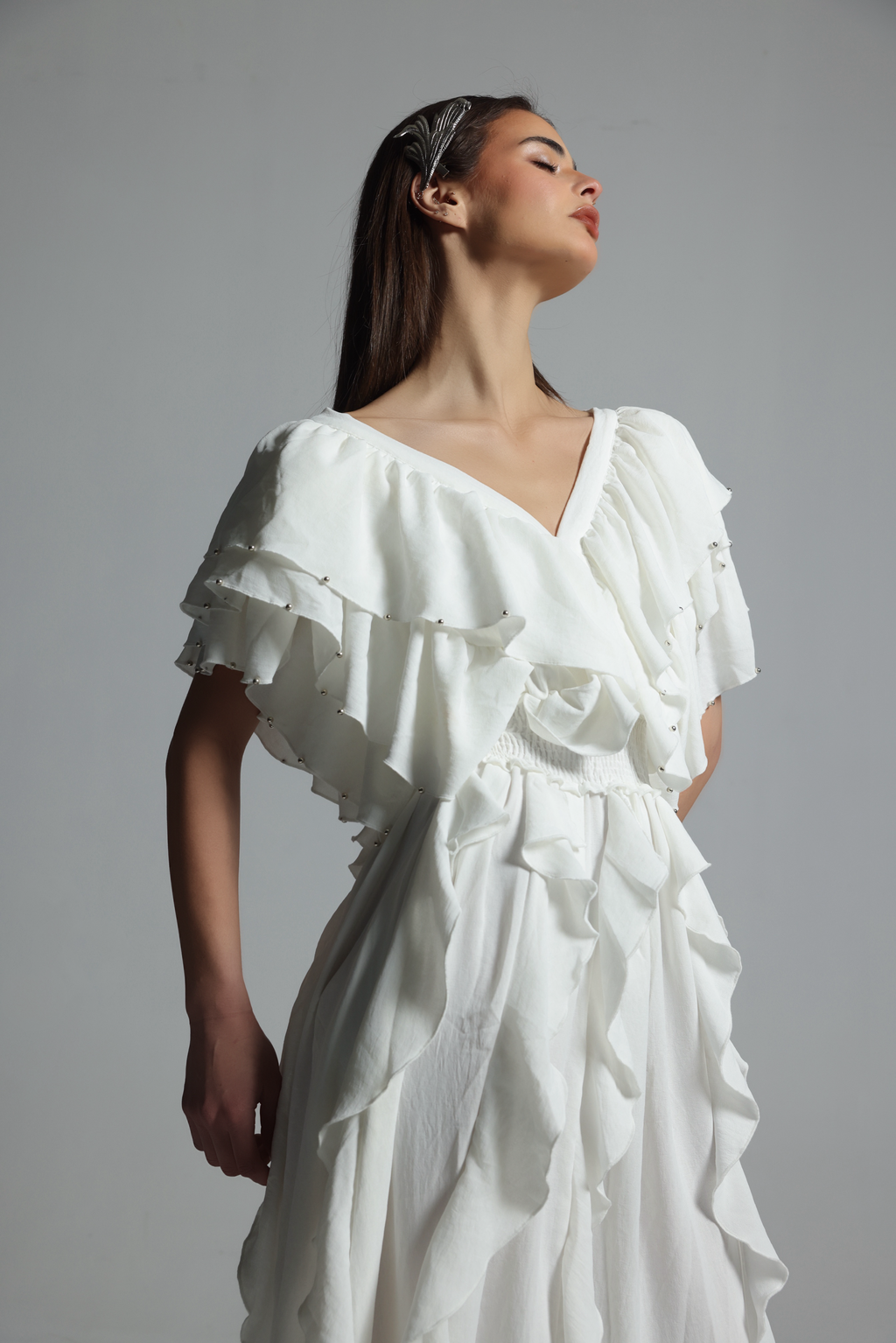 BUTTERFLY WHITE DRESS