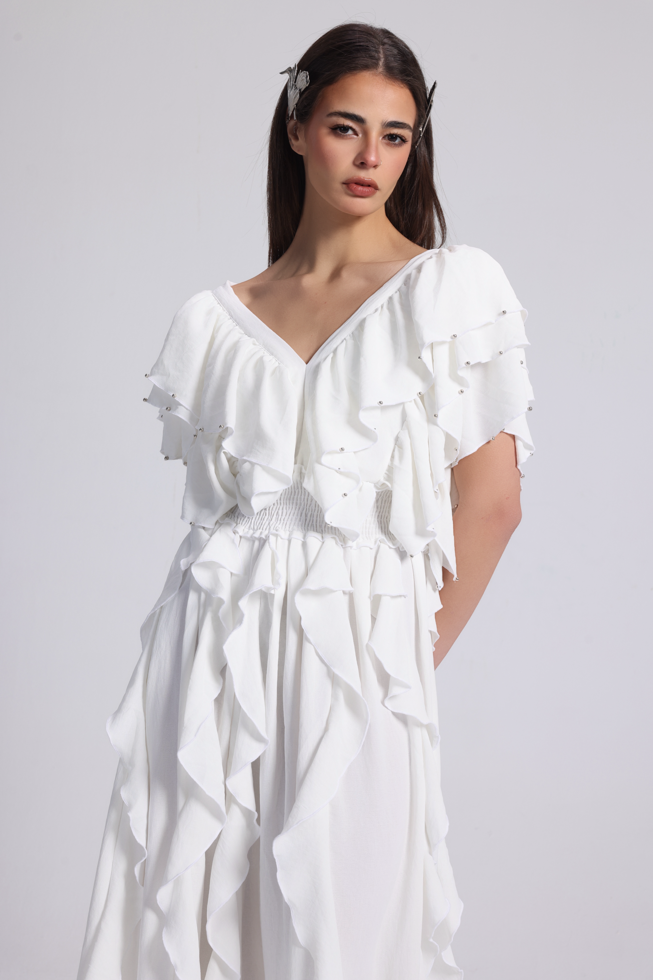 BUTTERFLY WHITE DRESS