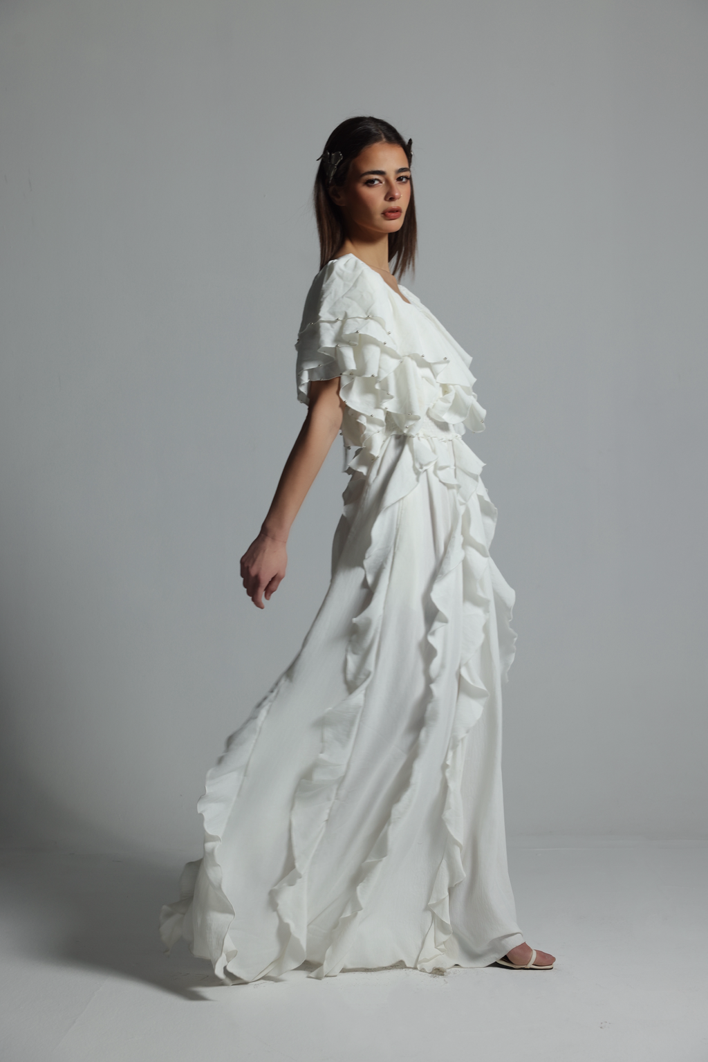 BUTTERFLY WHITE DRESS