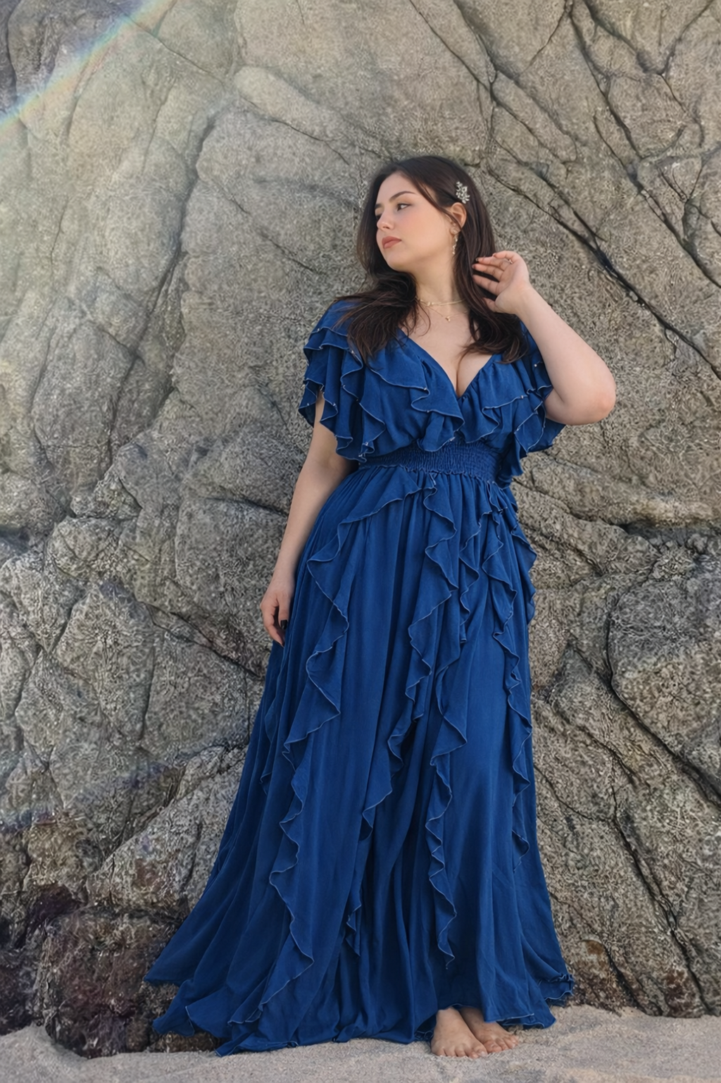 BUTTERFLY SEA BLUE DRESS