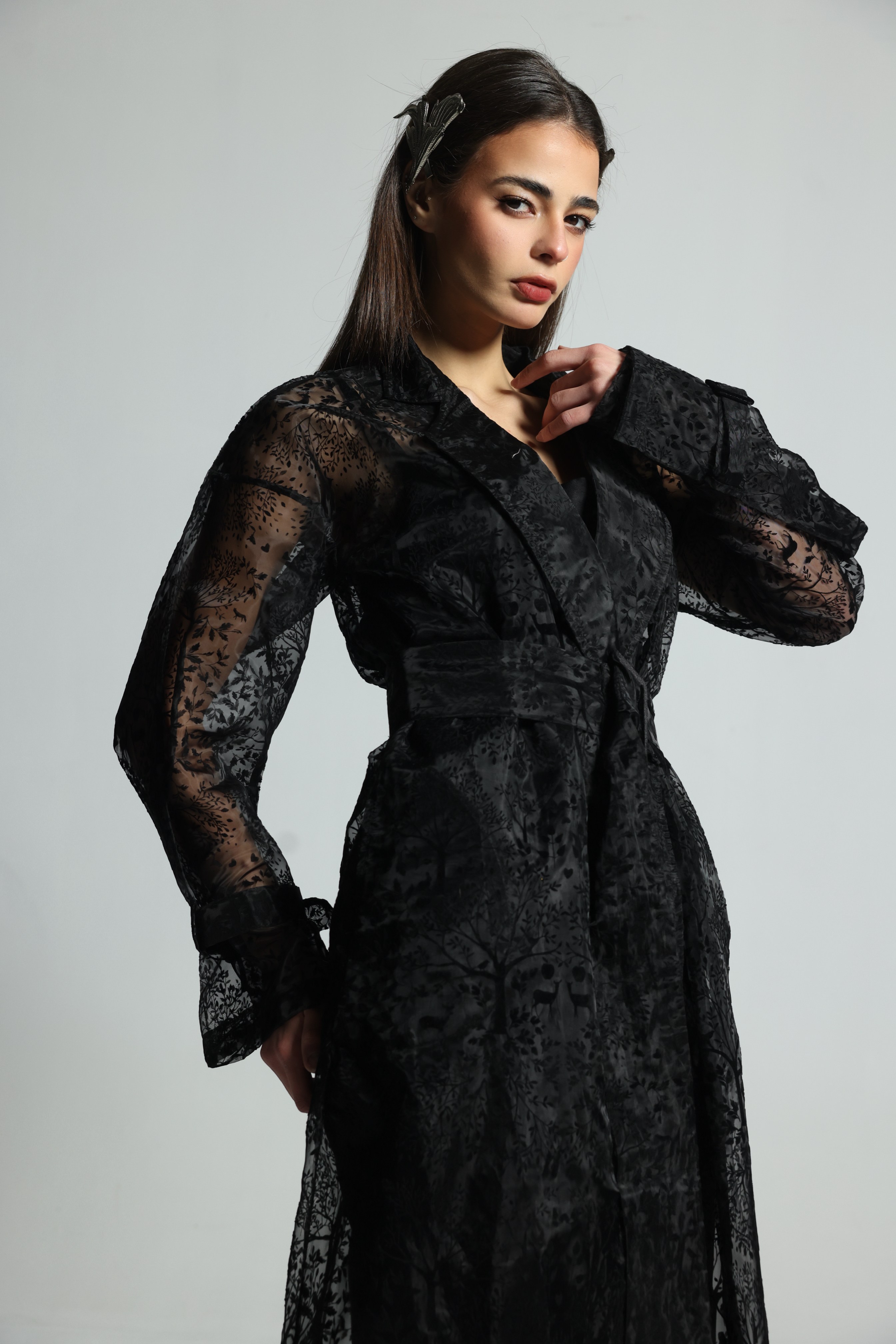 MIDNIGHT DEER ORGANZA COAT