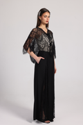 NOIR LACE CAPE SET