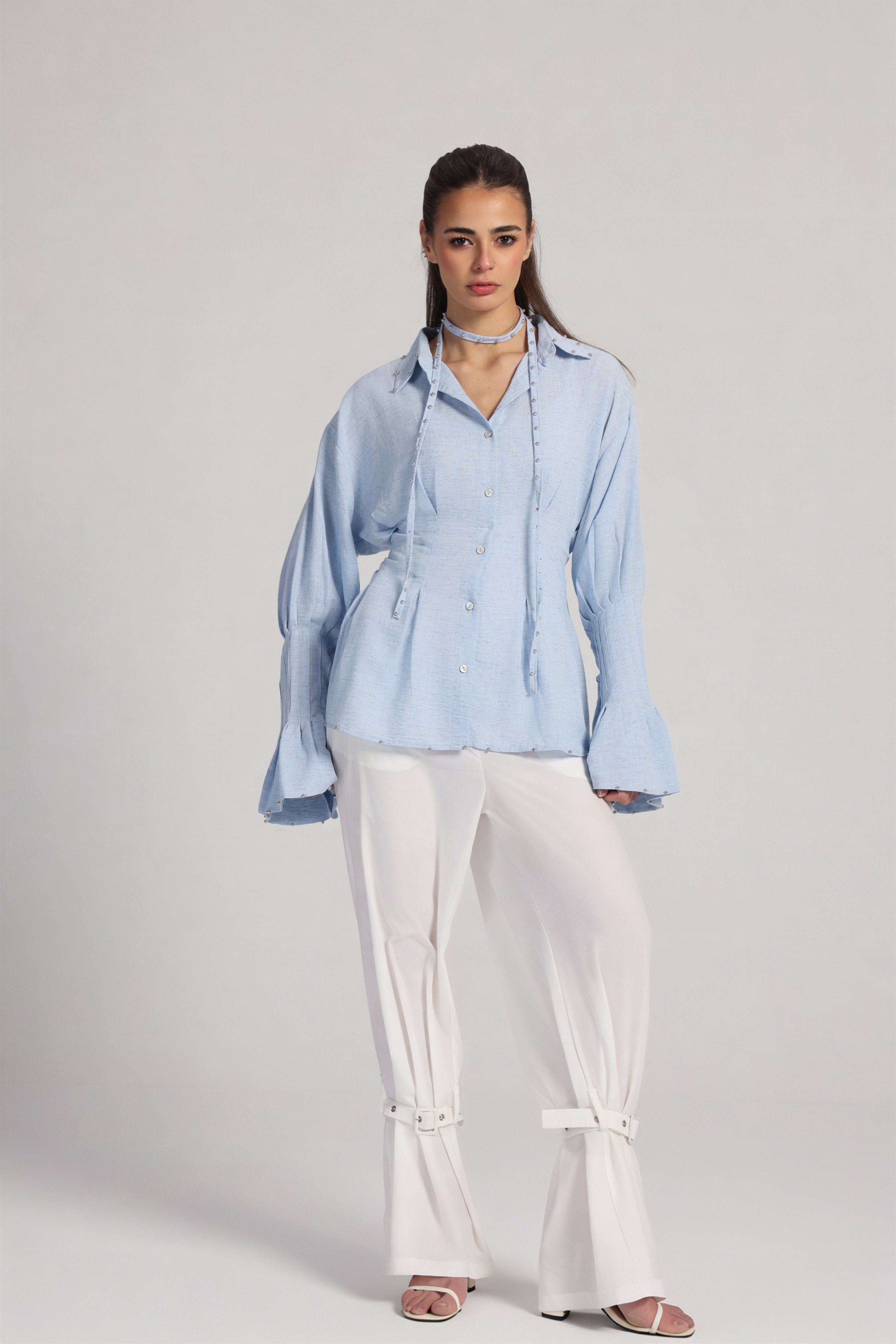 BLUE BELL LINEN  BLOUSE