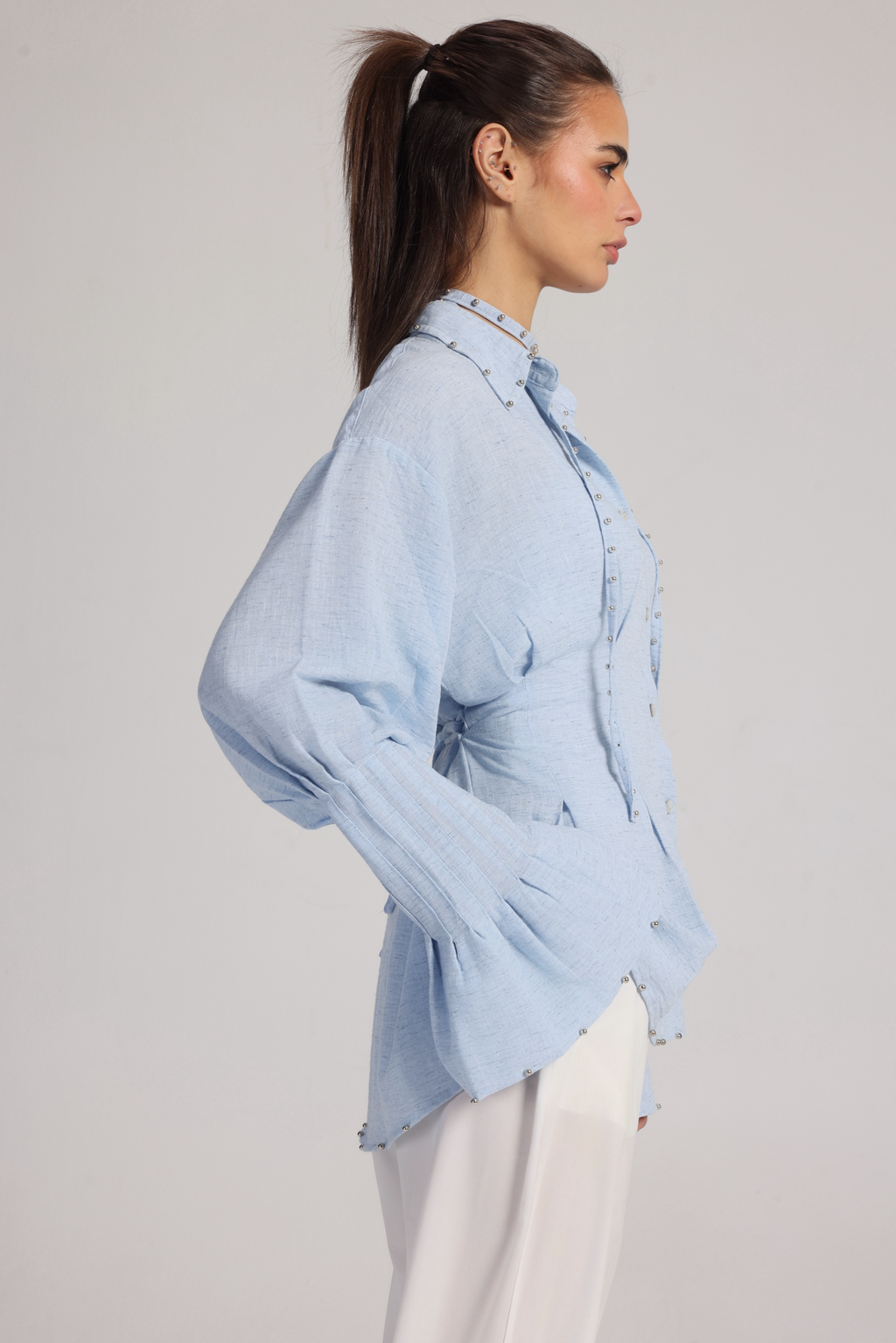 BLUE BELL LINEN  BLOUSE