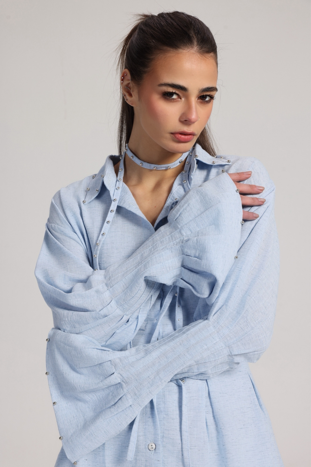 BLUE BELL LINEN  BLOUSE