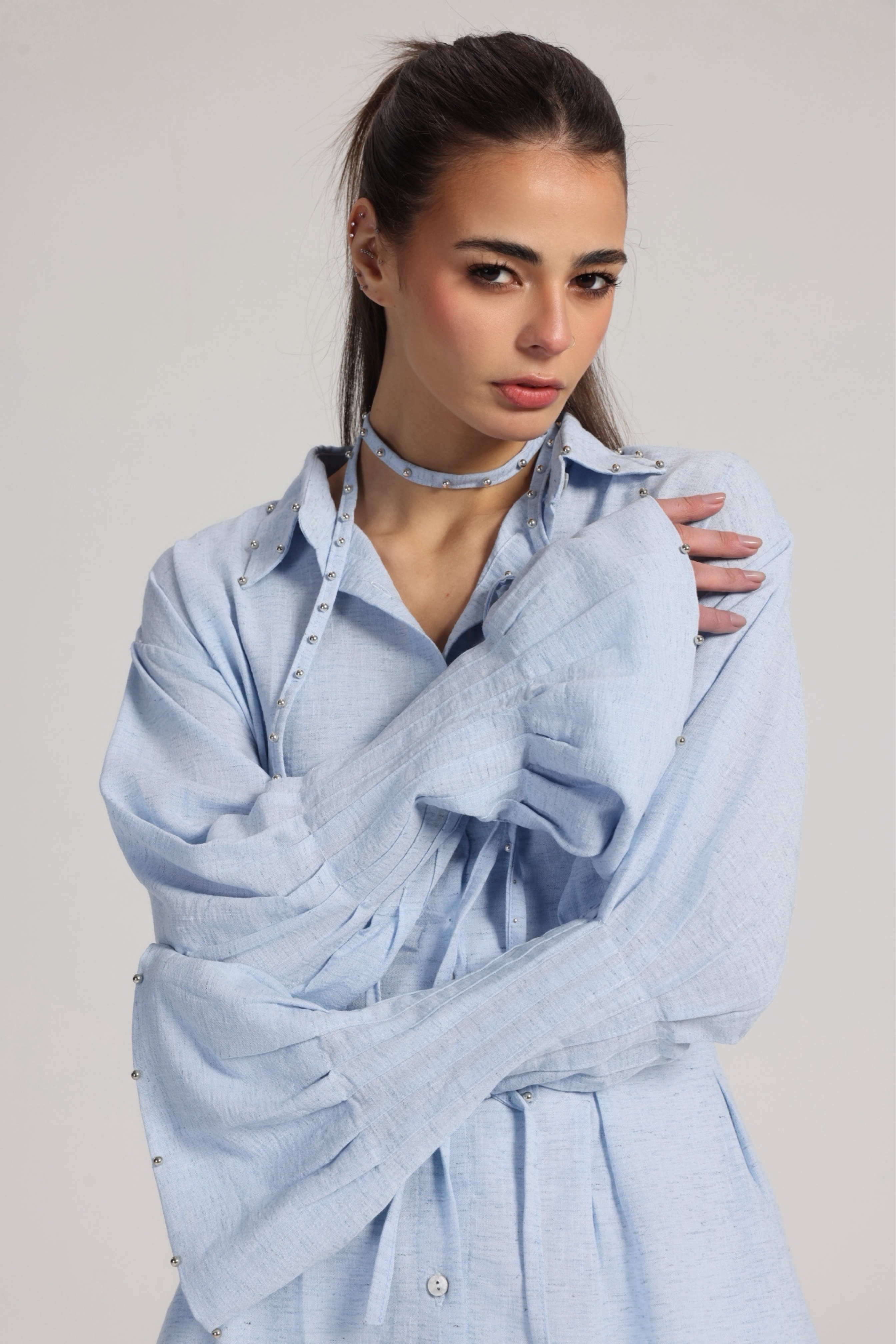 BLUE BELL LINEN  BLOUSE