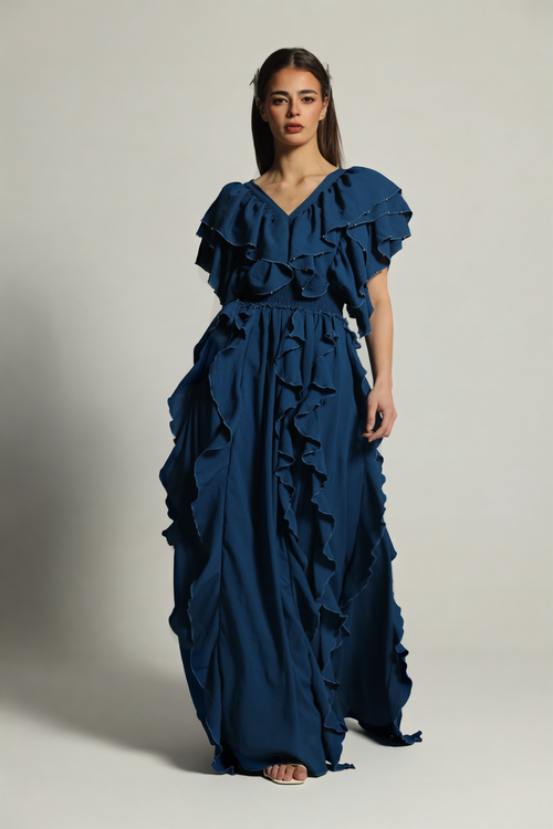 BUTTERFLY SEA BLUE DRESS