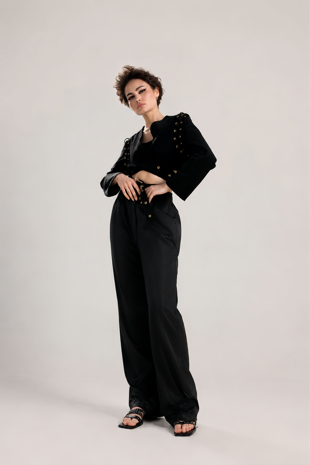 RAIN BELL PANTS IN BLACK