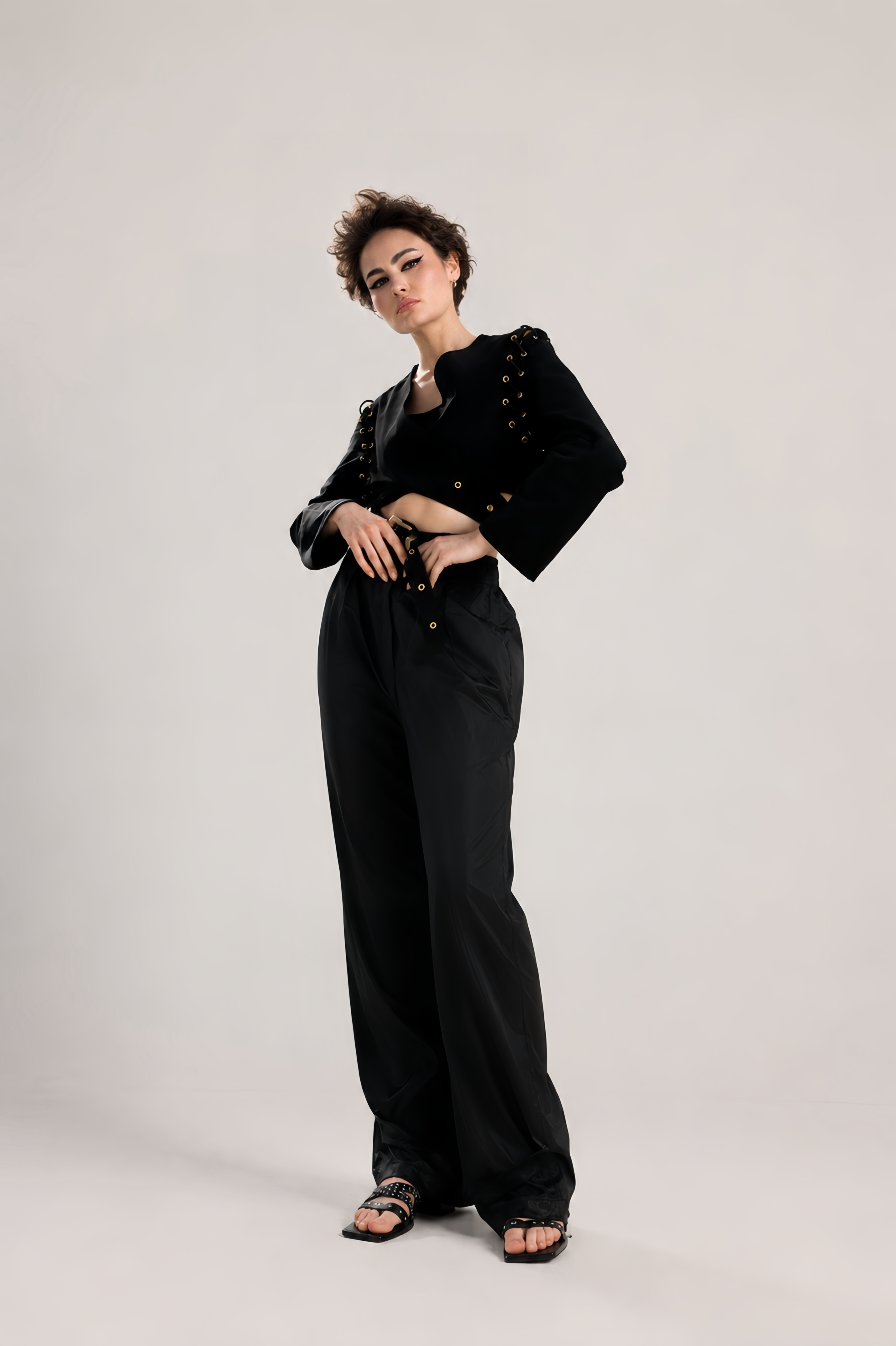 RAIN BELL PANTS IN BLACK