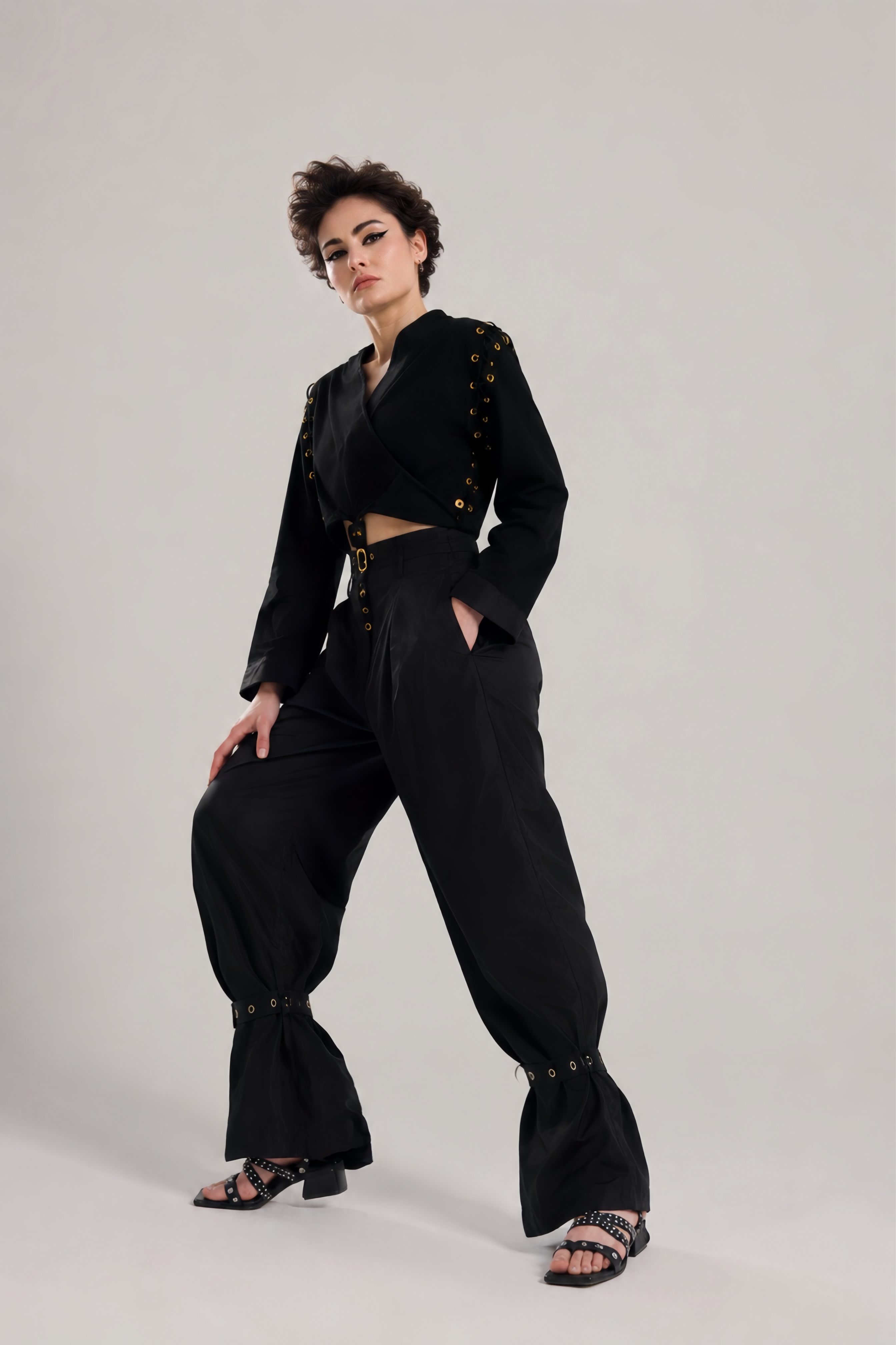 RAIN BELL PANTS IN BLACK
