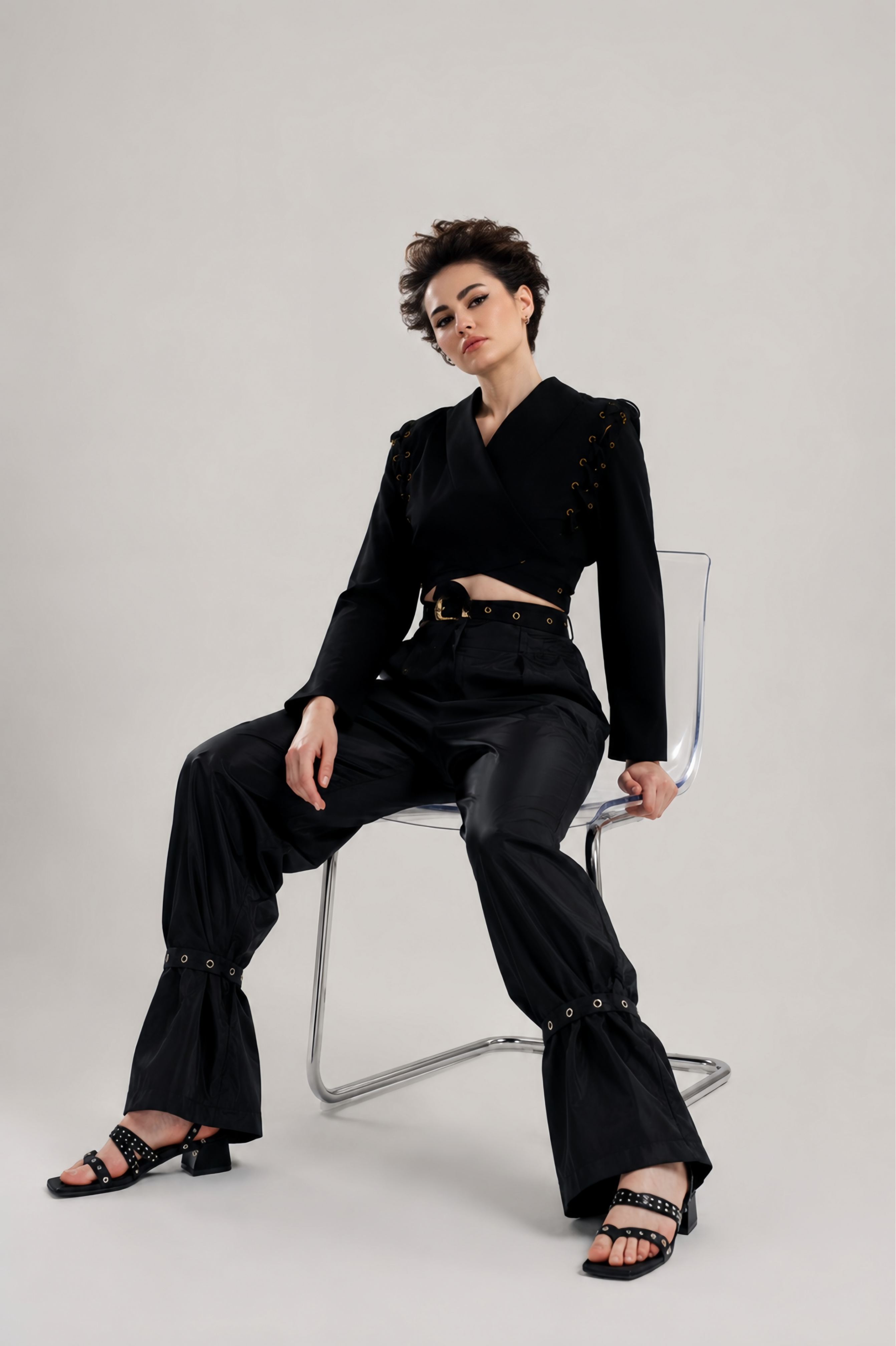RAIN BELL PANTS IN BLACK