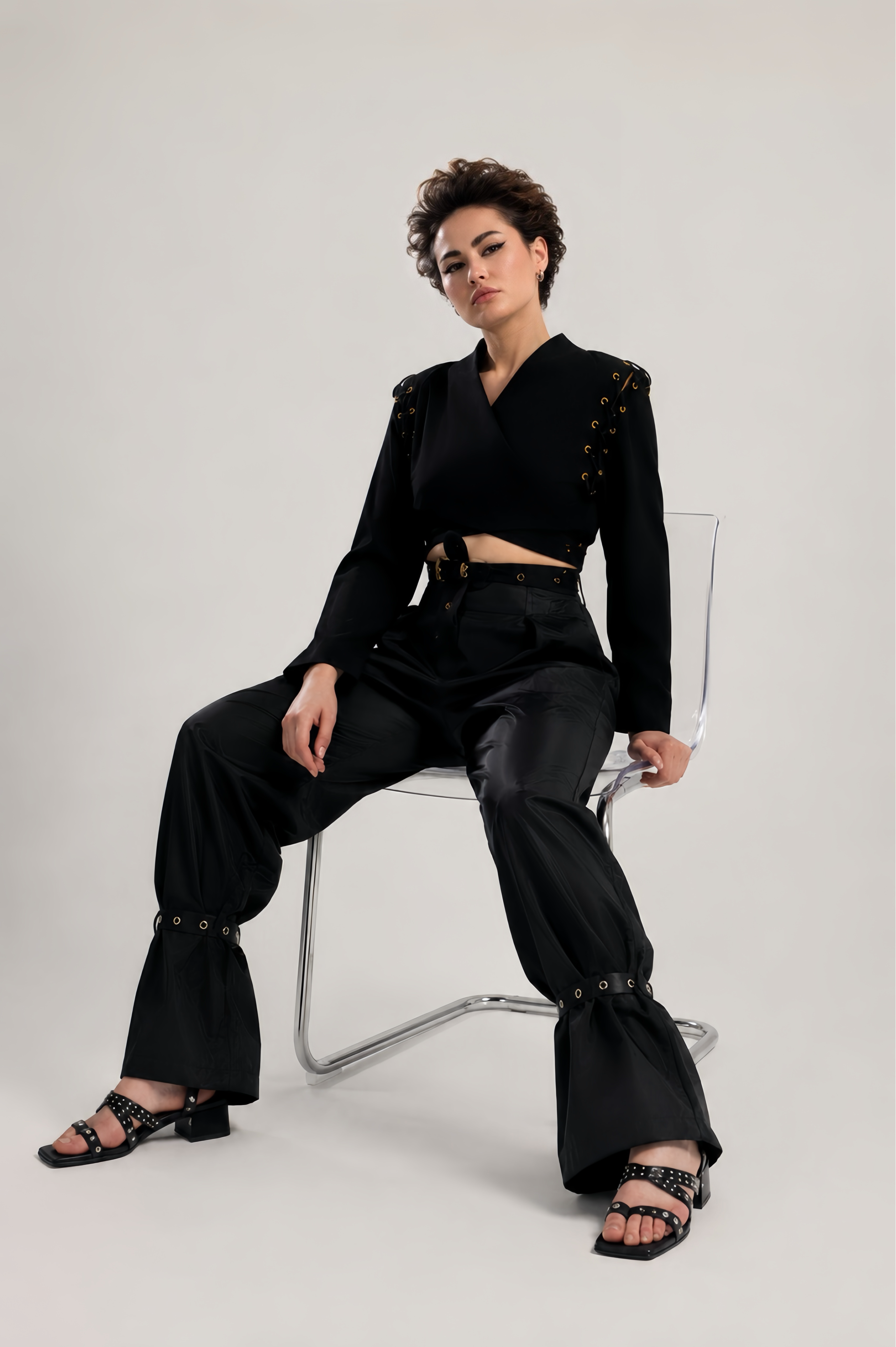 RAIN BELL PANTS IN BLACK