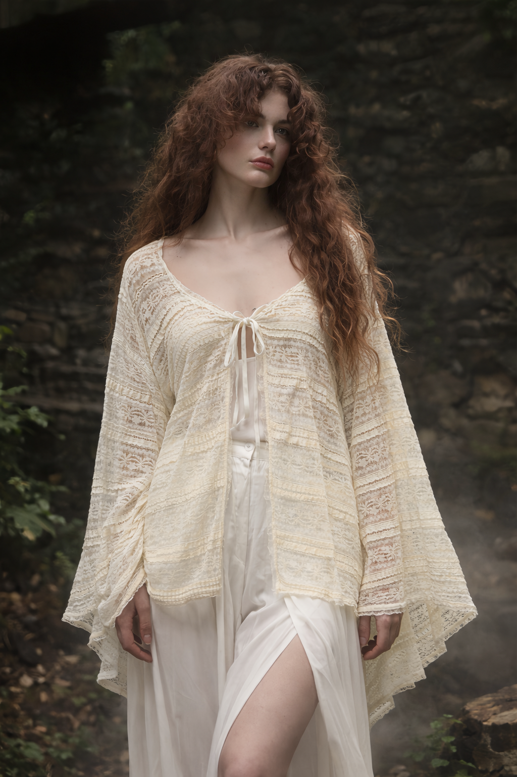 SOFT IVORY LACE BLOUSE