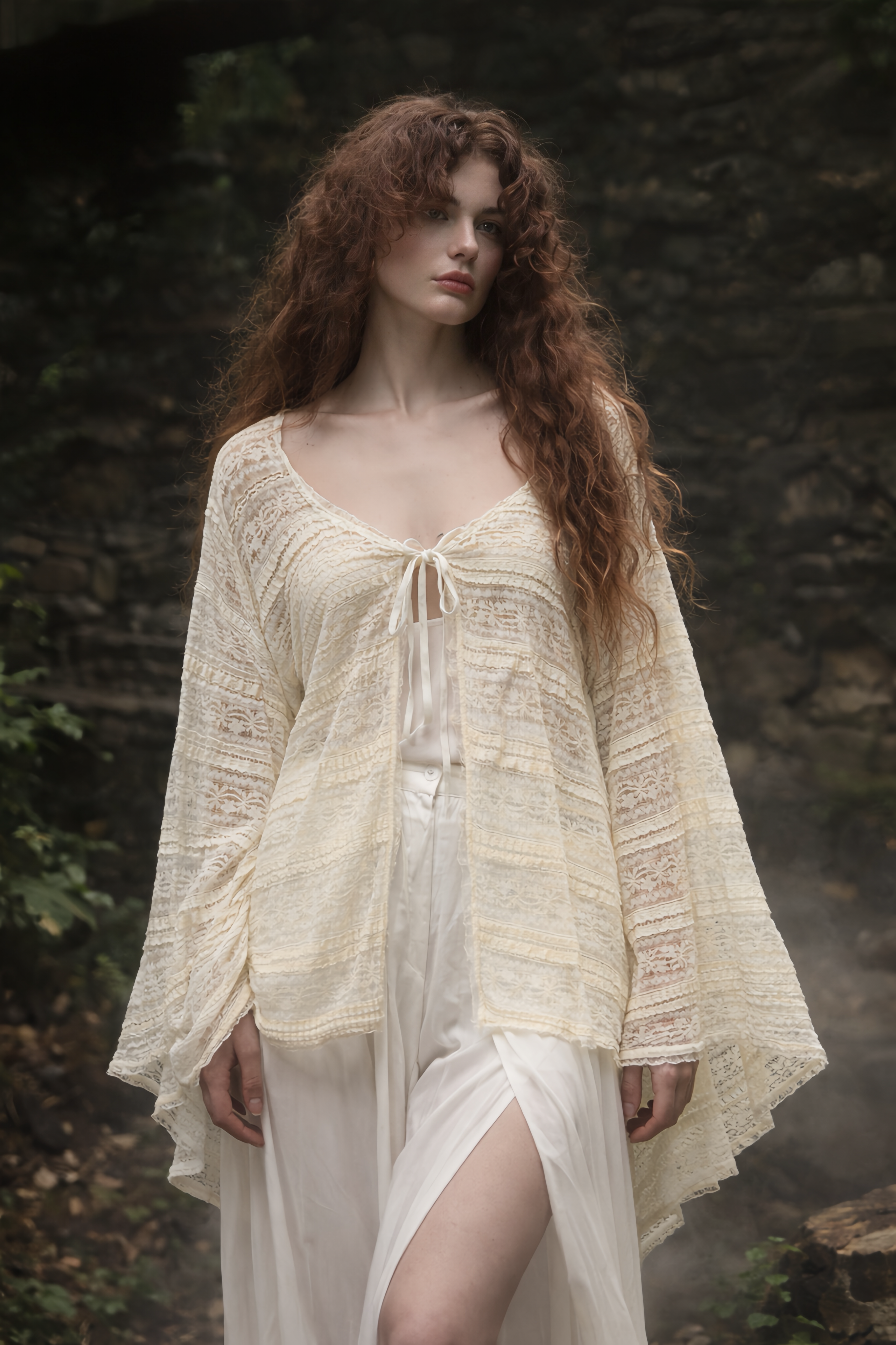 SOFT IVORY LACE BLOUSE