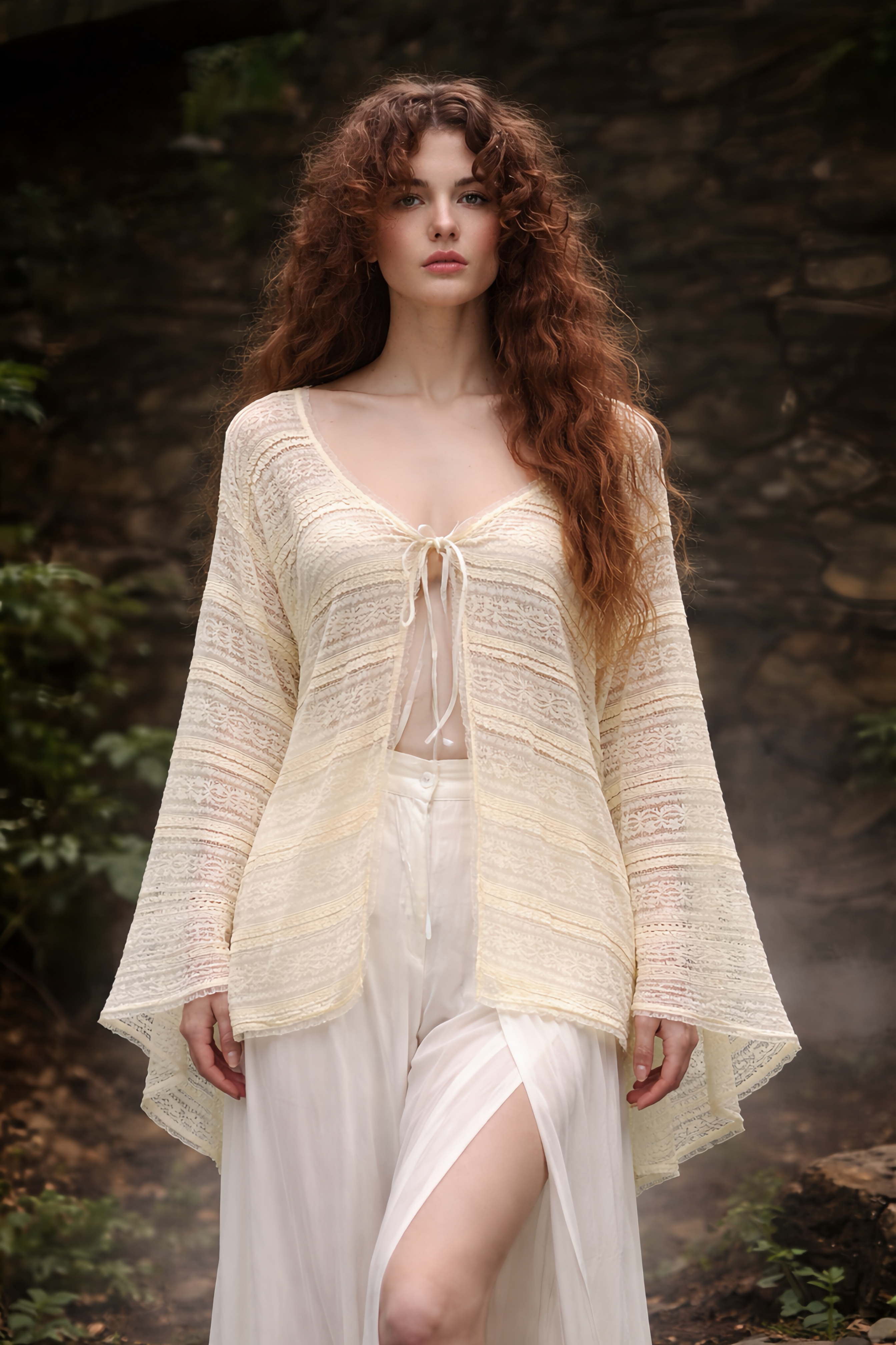 SOFT IVORY LACE BLOUSE