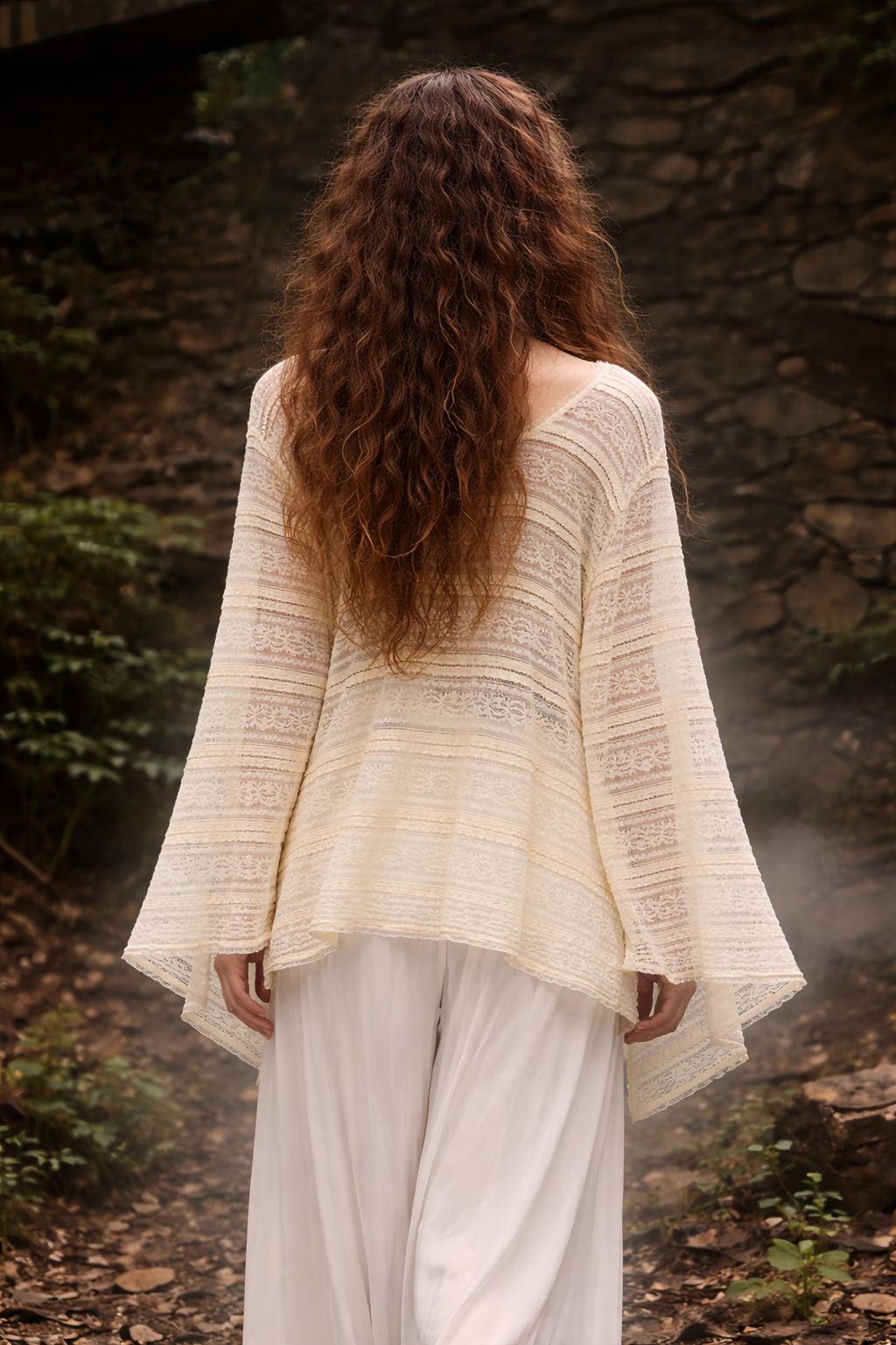 SOFT IVORY LACE BLOUSE