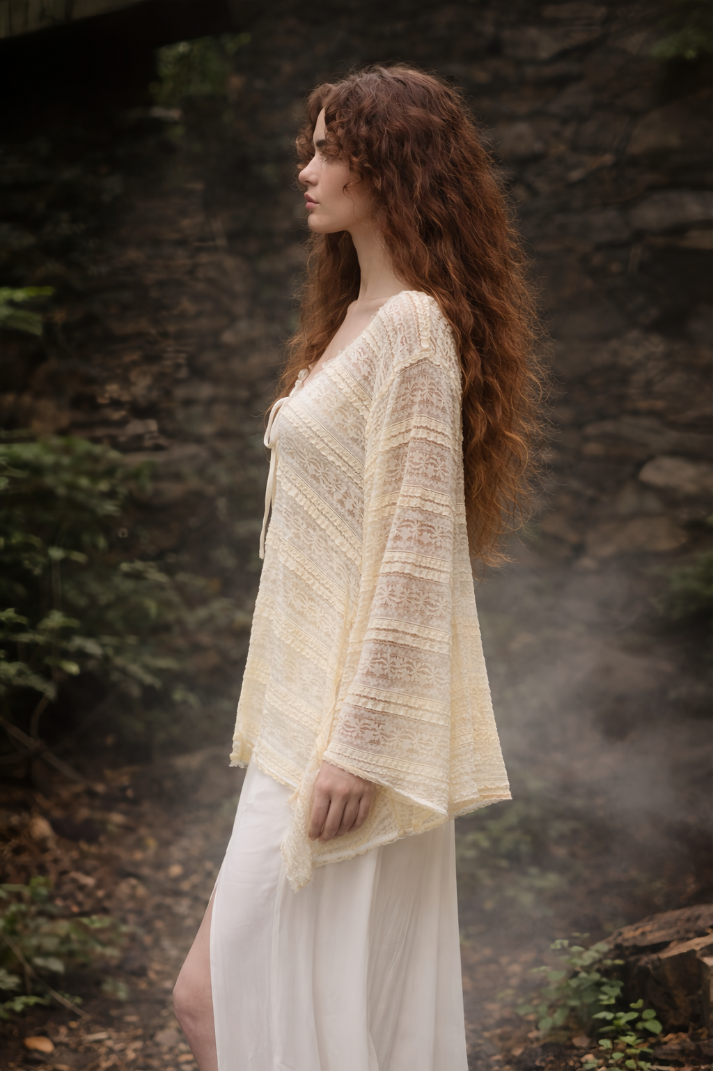 SOFT IVORY LACE BLOUSE