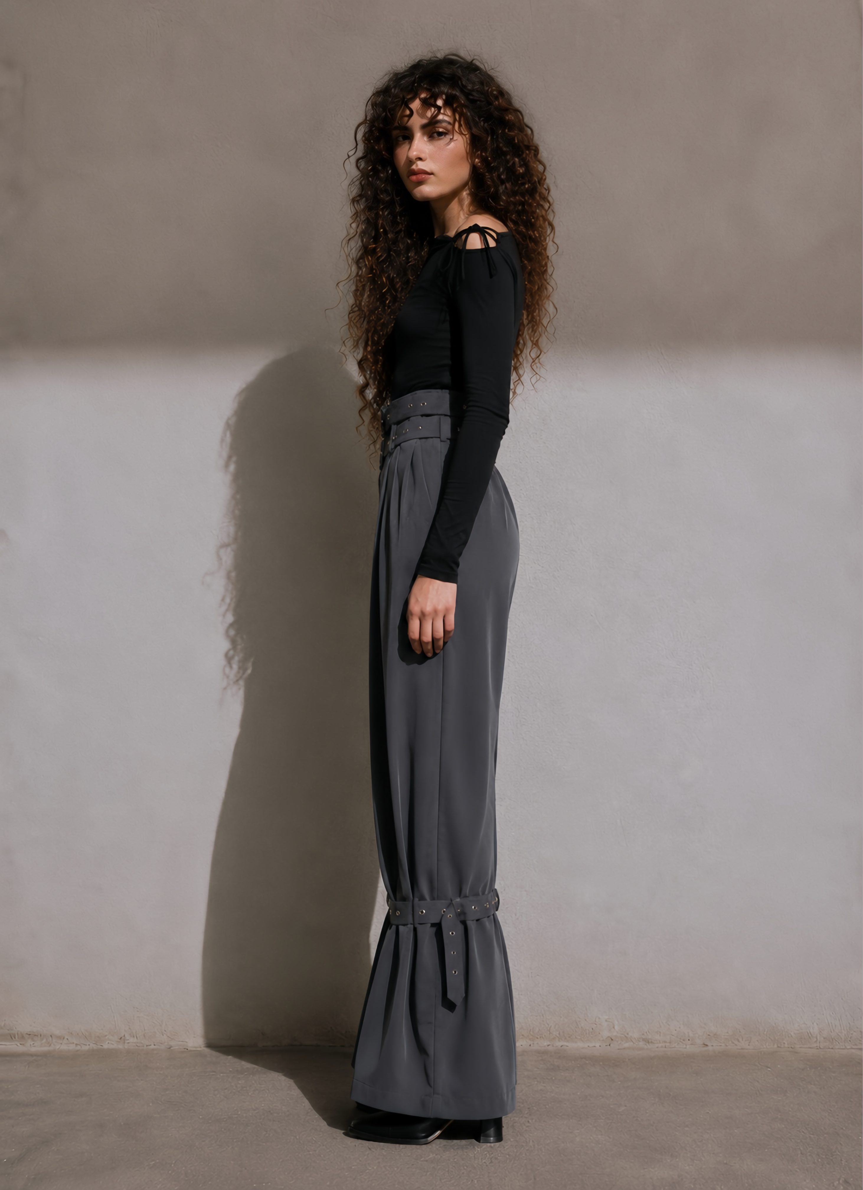 BELL PANTS IN GREY