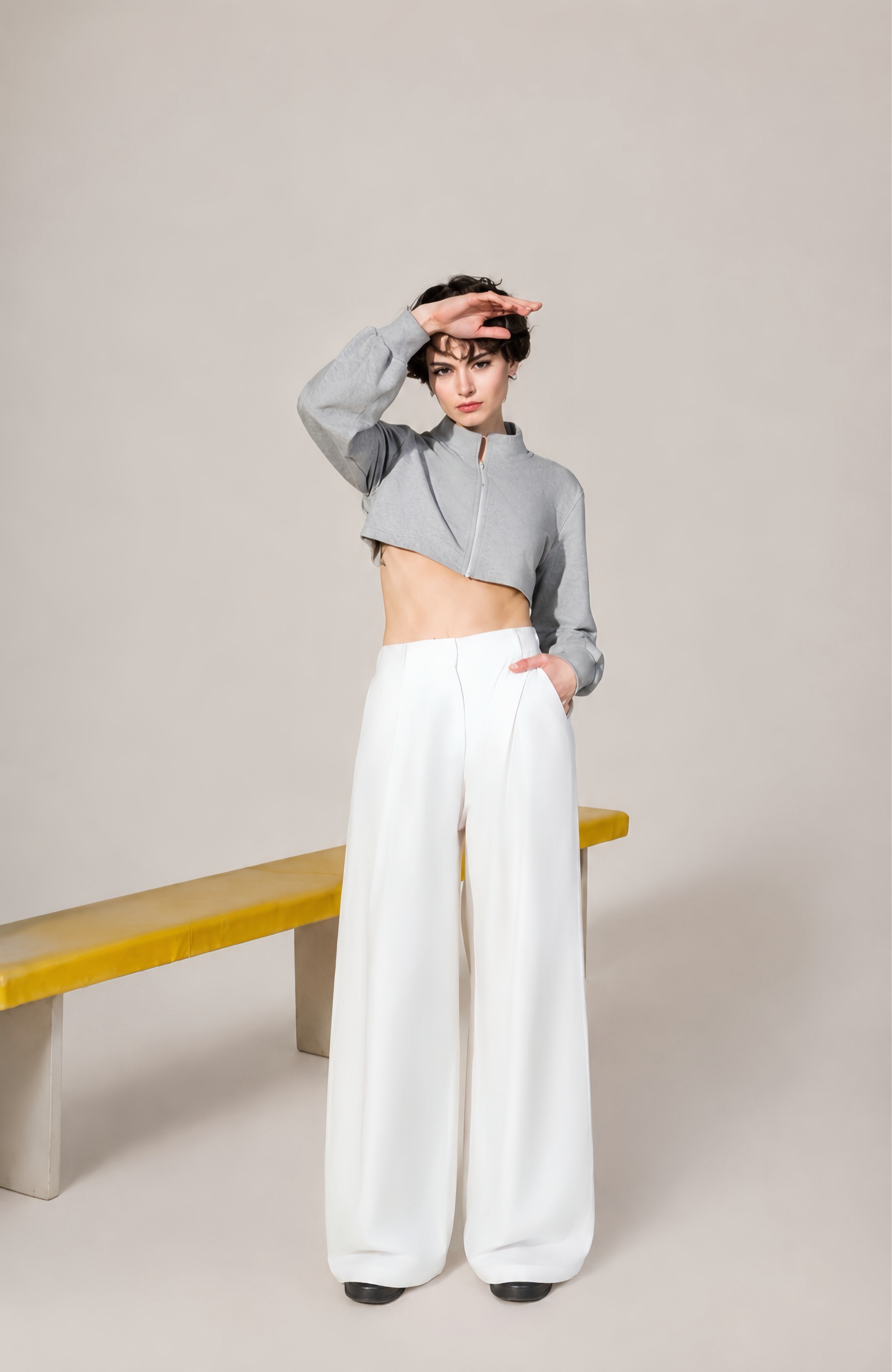 RAIN BELL PANTS IN WHITE