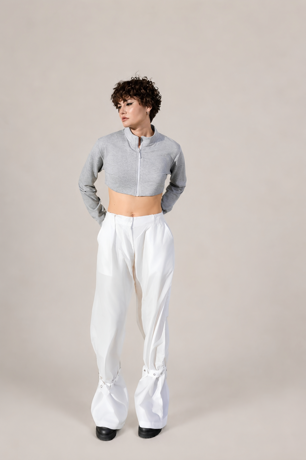RAIN BELL PANTS IN WHITE