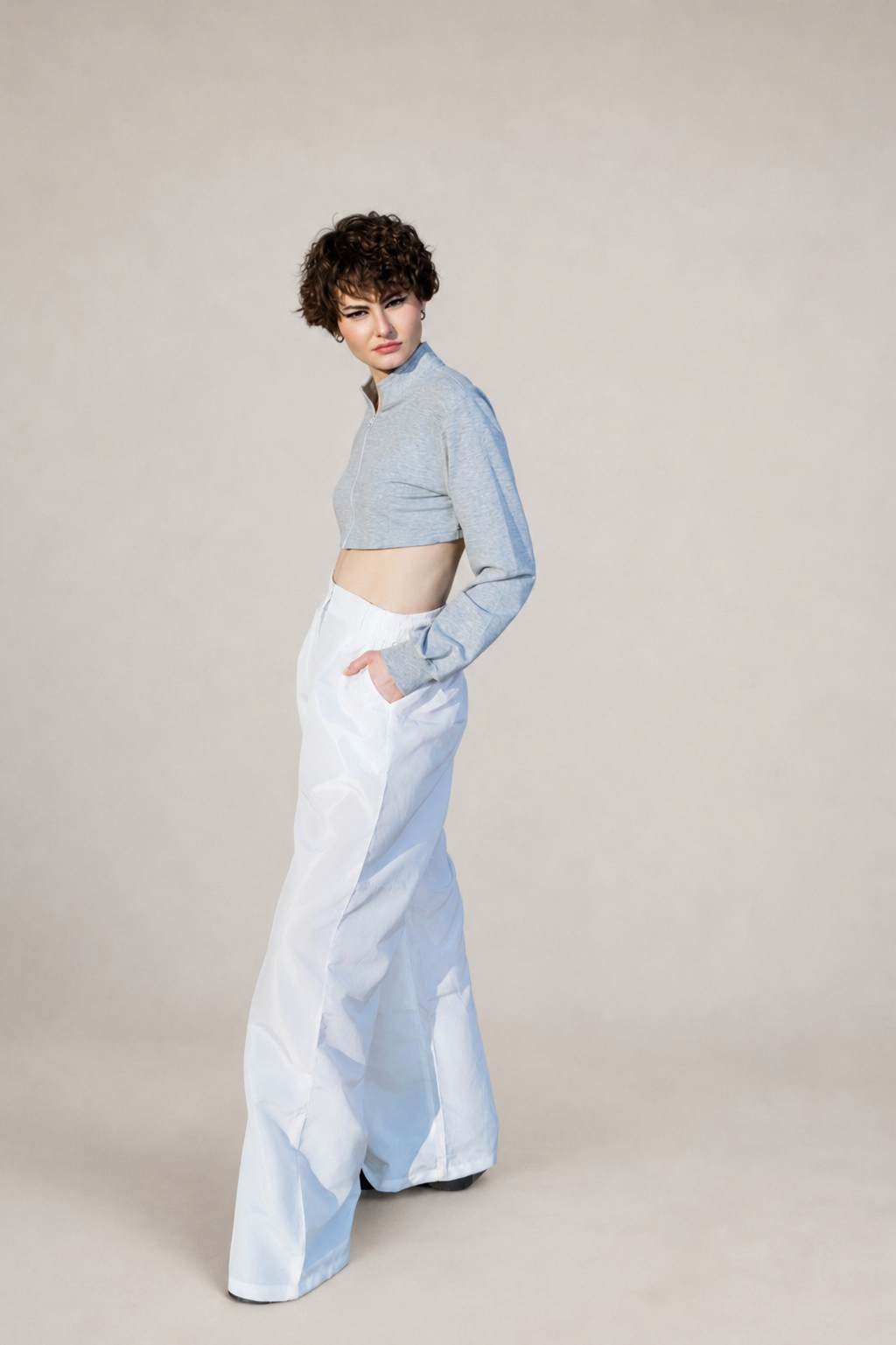 RAIN BELL PANTS IN WHITE
