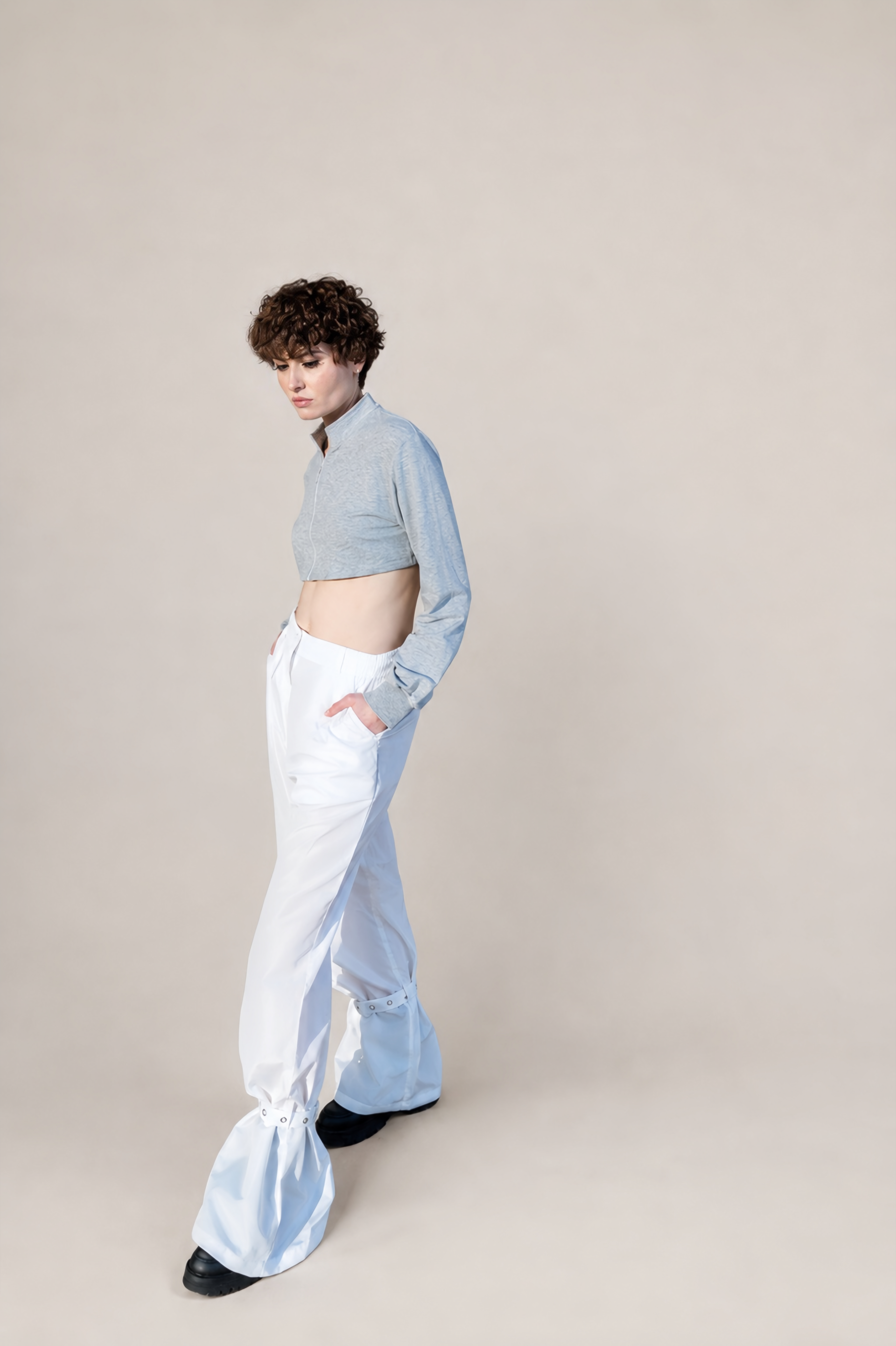 RAIN BELL PANTS IN WHITE
