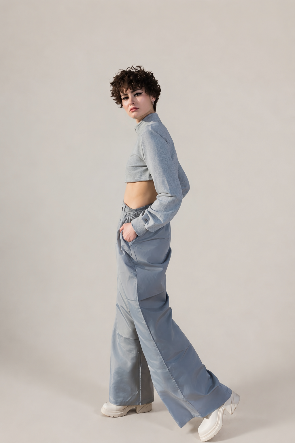 RAIN BELL PANTS IN GREY