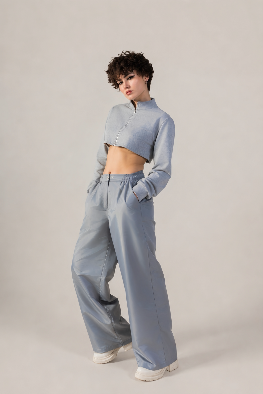 RAIN BELL PANTS IN GREY