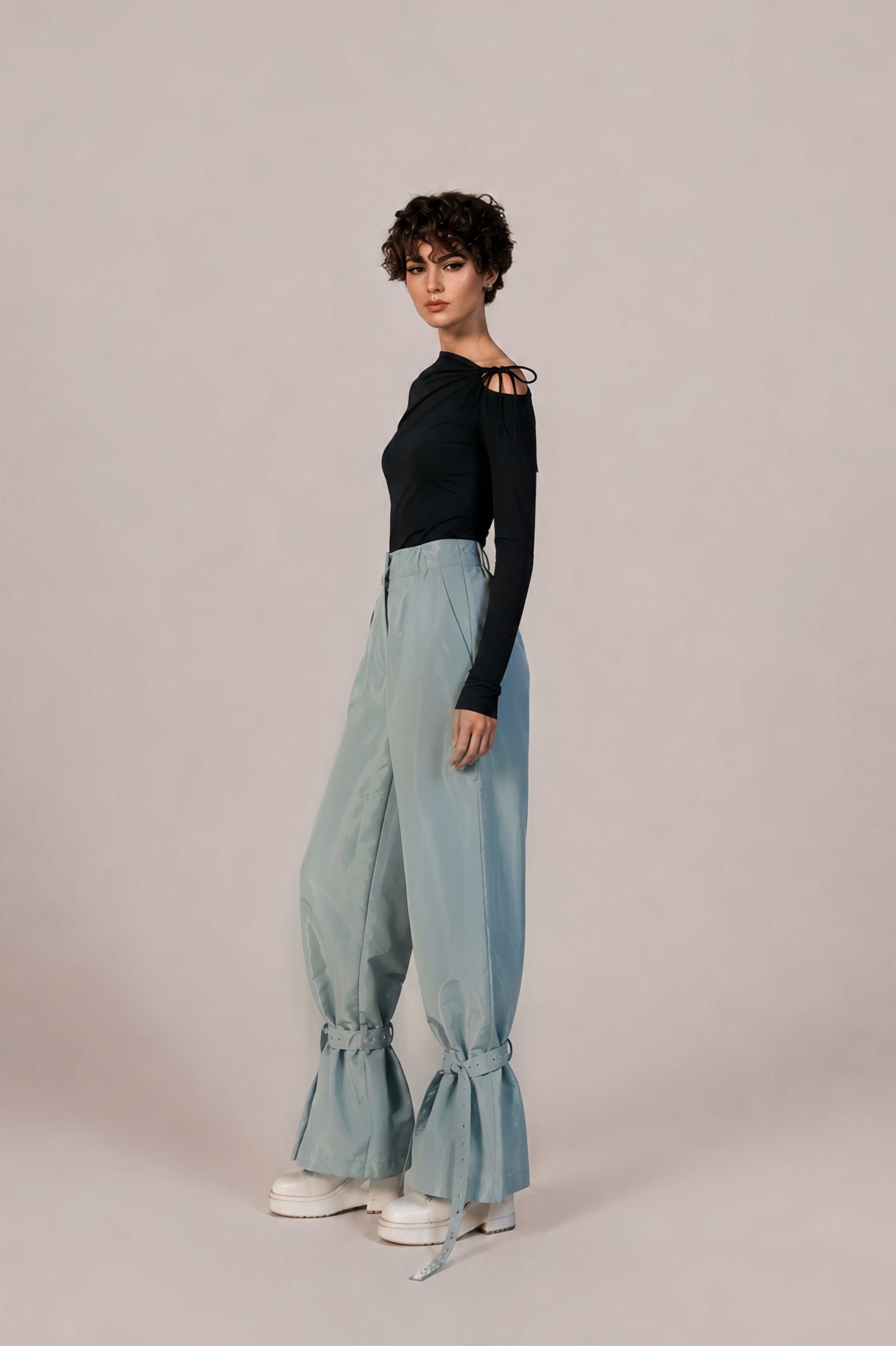 RAIN BELL PANTS IN ICE BLUE
