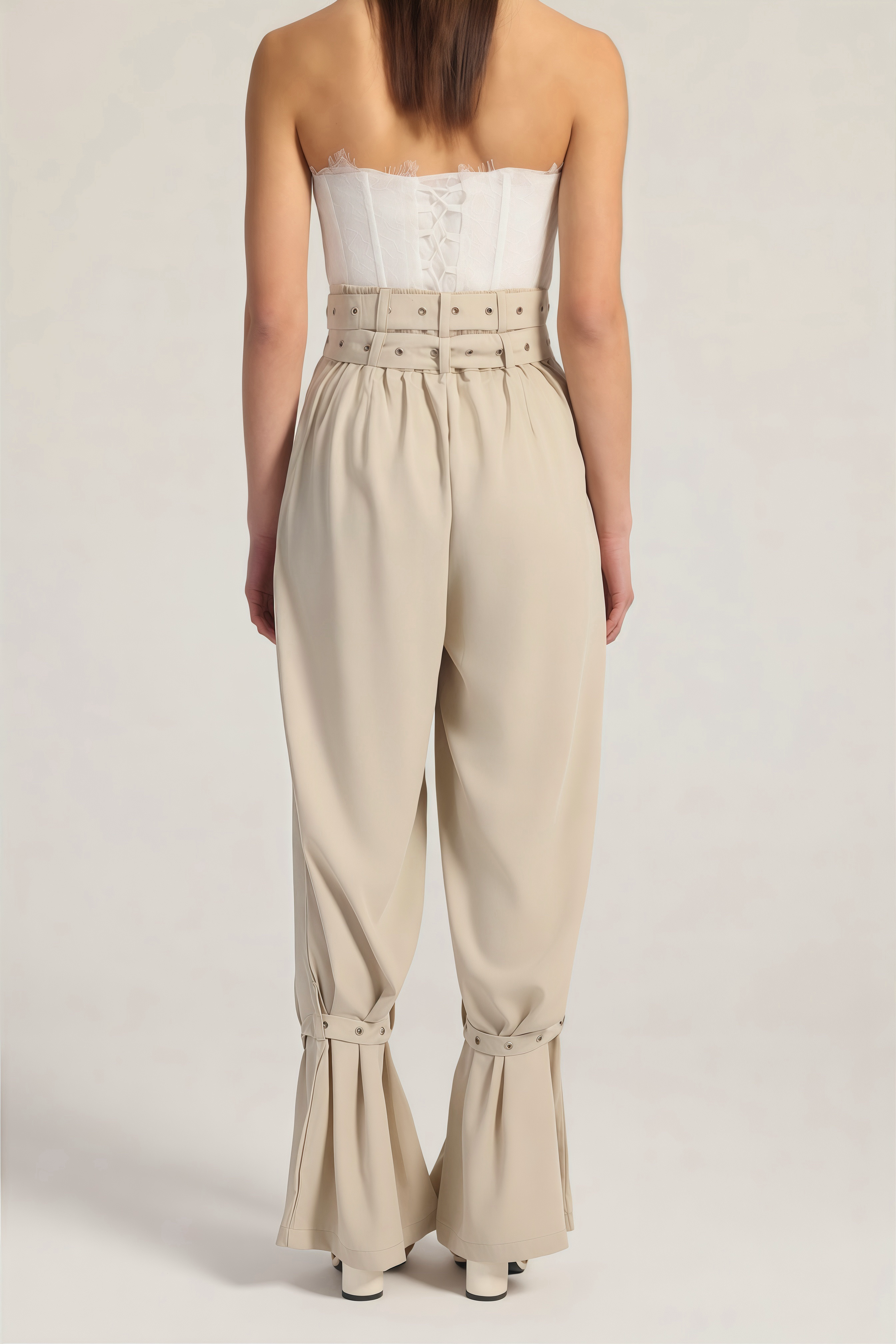 BELL PANTS IN SAND BEIGE