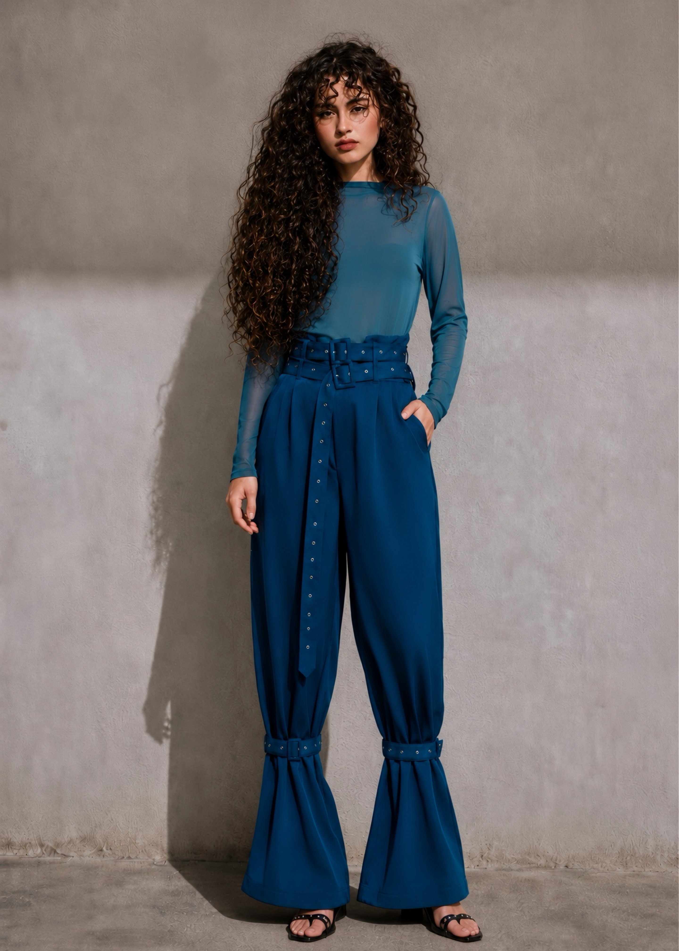 BELL PANTS IN AZURE