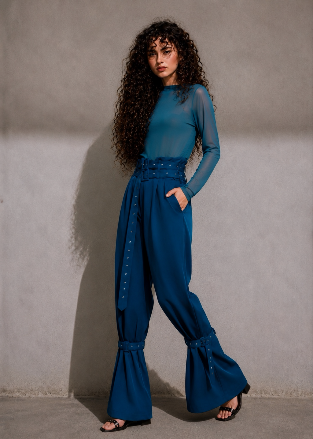 BELL PANTS IN AZURE