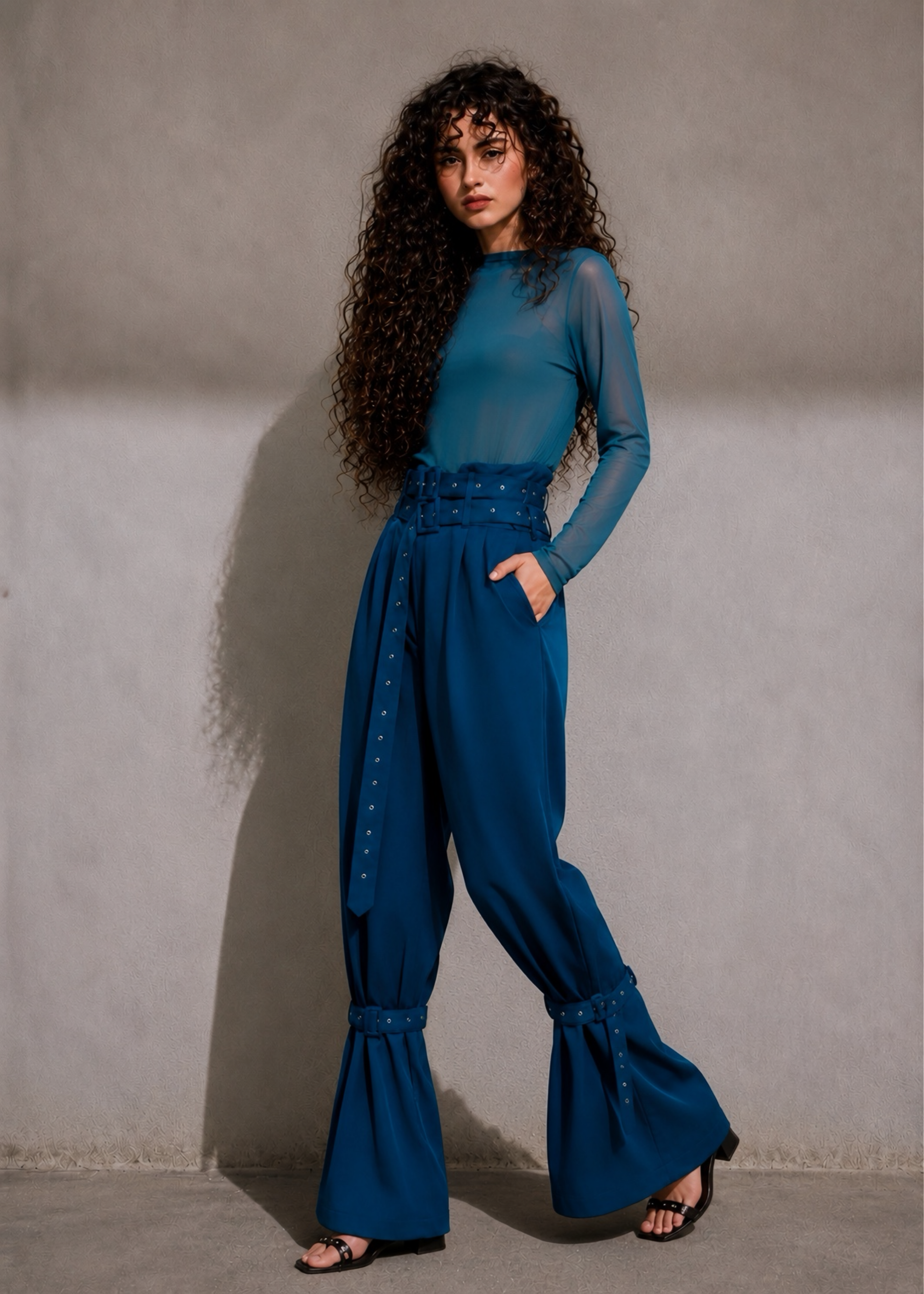 BELL PANTS IN AZURE